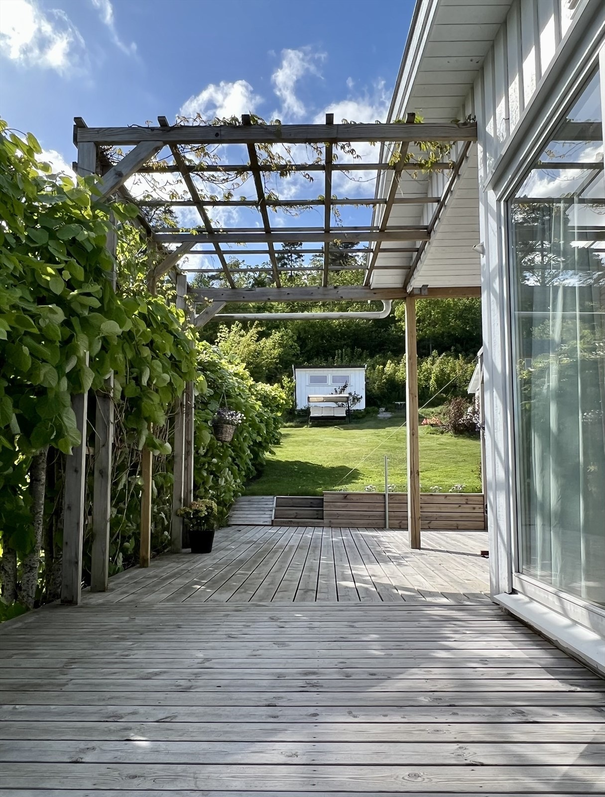 Pergolaen på del av terrassen Galleribilde