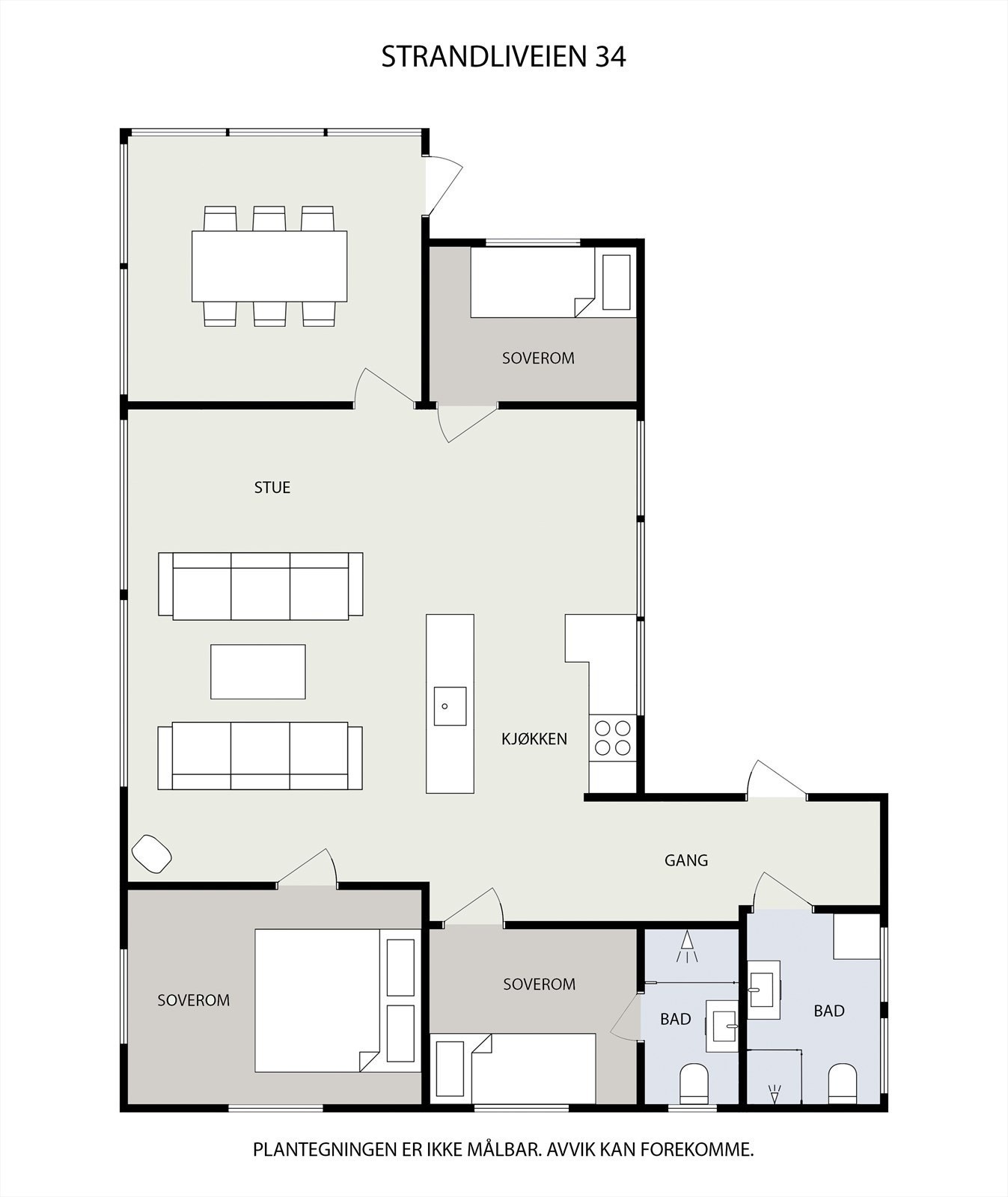 Plantegning HYTTE Galleribilde