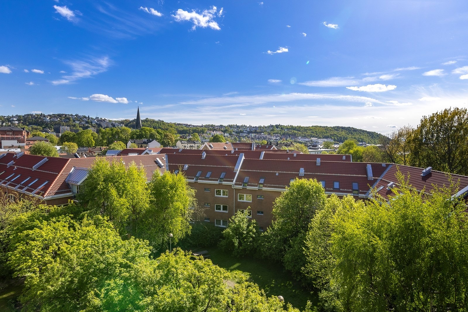 Nydelig utsikt over Vålerenga og oppover mot Ekeberg. Galleribilde