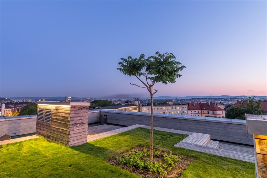 Takterrassen er arkitekttegnet og ble ferdigstilt i 2018. Galleribilde