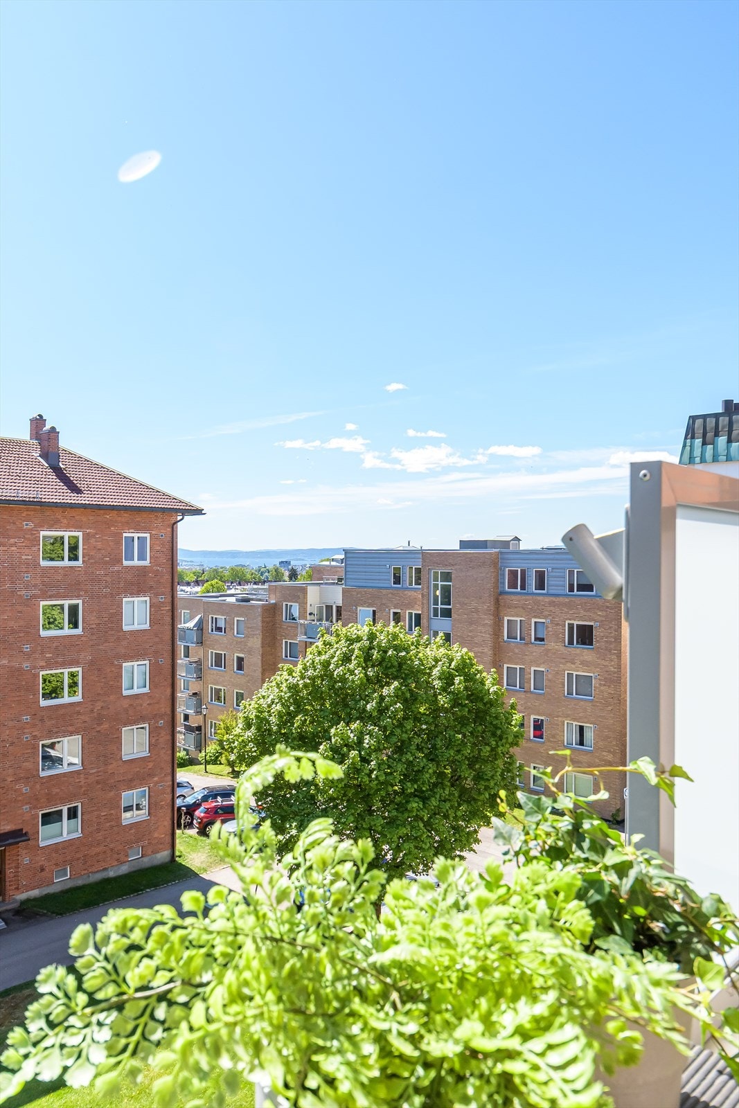 Usjenert og hyggelig utsikt fra balkongen Galleribilde
