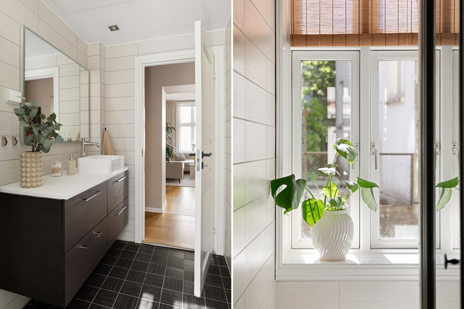 Det er avtrekk fra sentralt anlegg på badet og kjøkkenet. Galleribilde