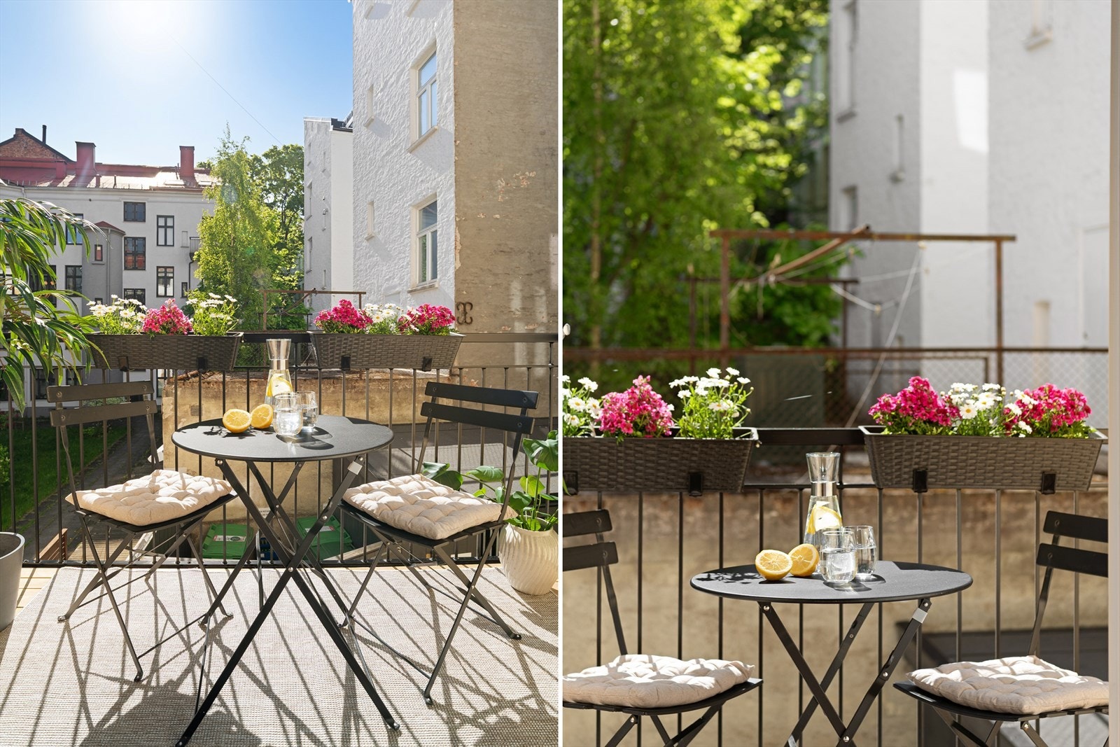 Her kan solen nytes ca. kl. 8-11.30 og 13.30-15.30 på sommerstid. Galleribilde
