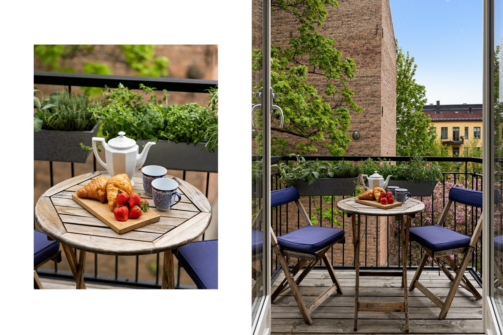 Nydelig balkong med plass til balkongmøblement Galleribilde