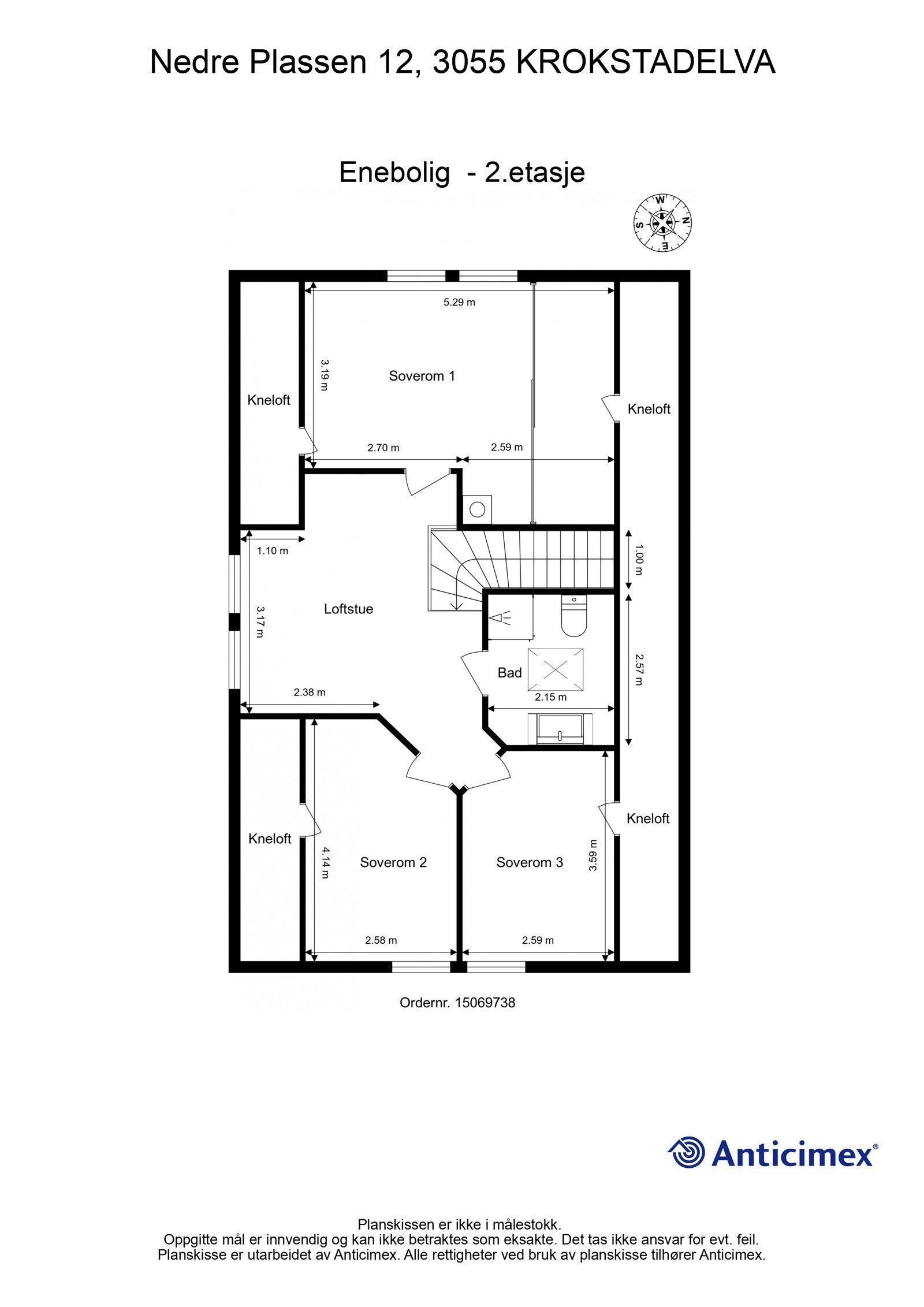 Plantegning 2. etasje Galleribilde