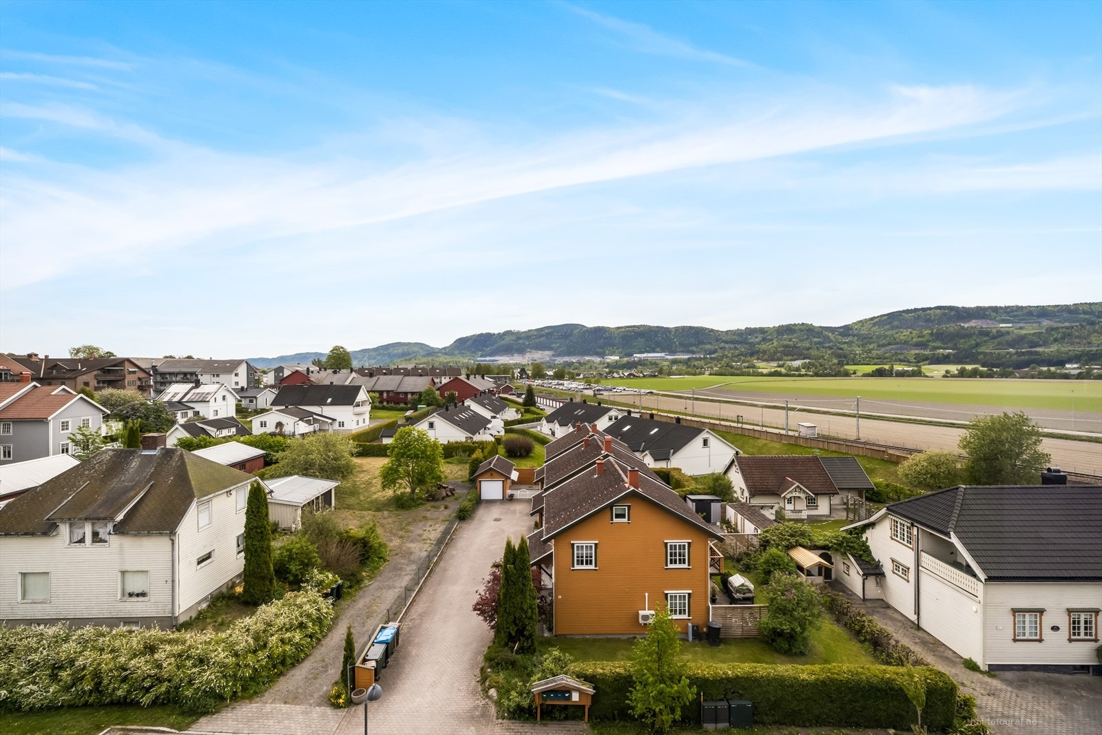 Nydelig utsikt fra terrassen. Galleribilde