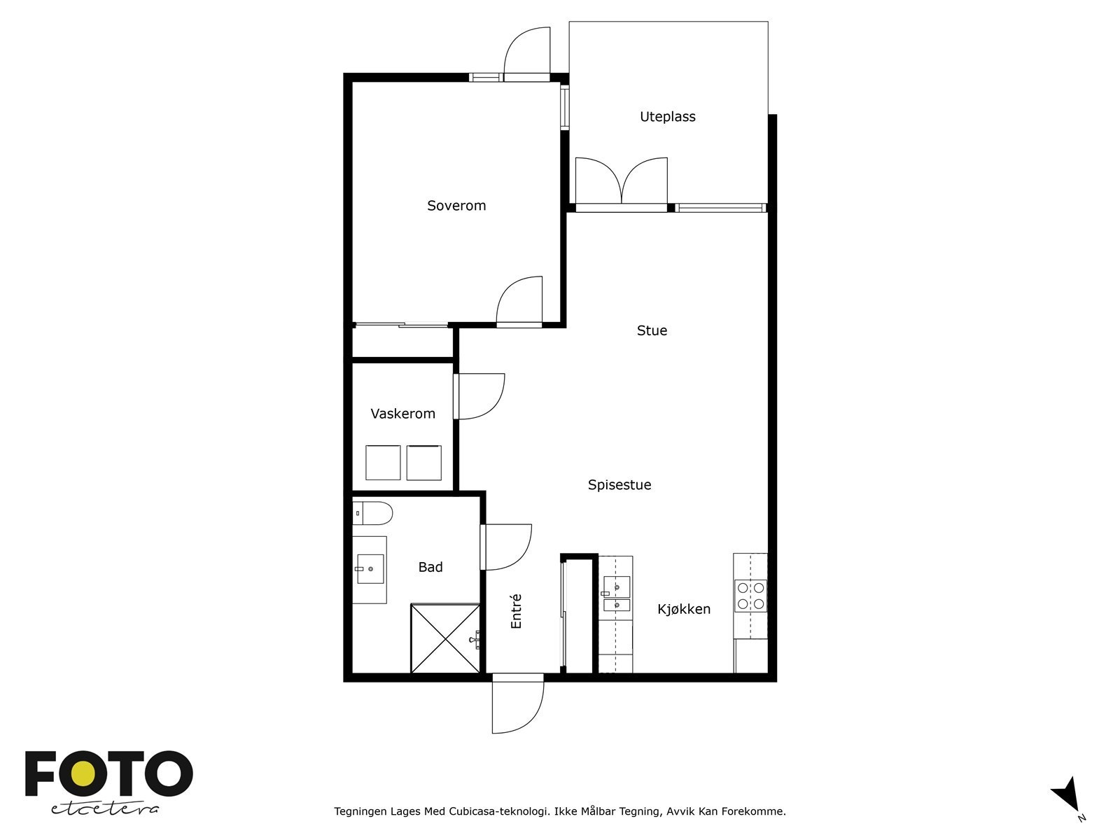 Planskisse over leiligheten, ikke målbar. Galleribilde