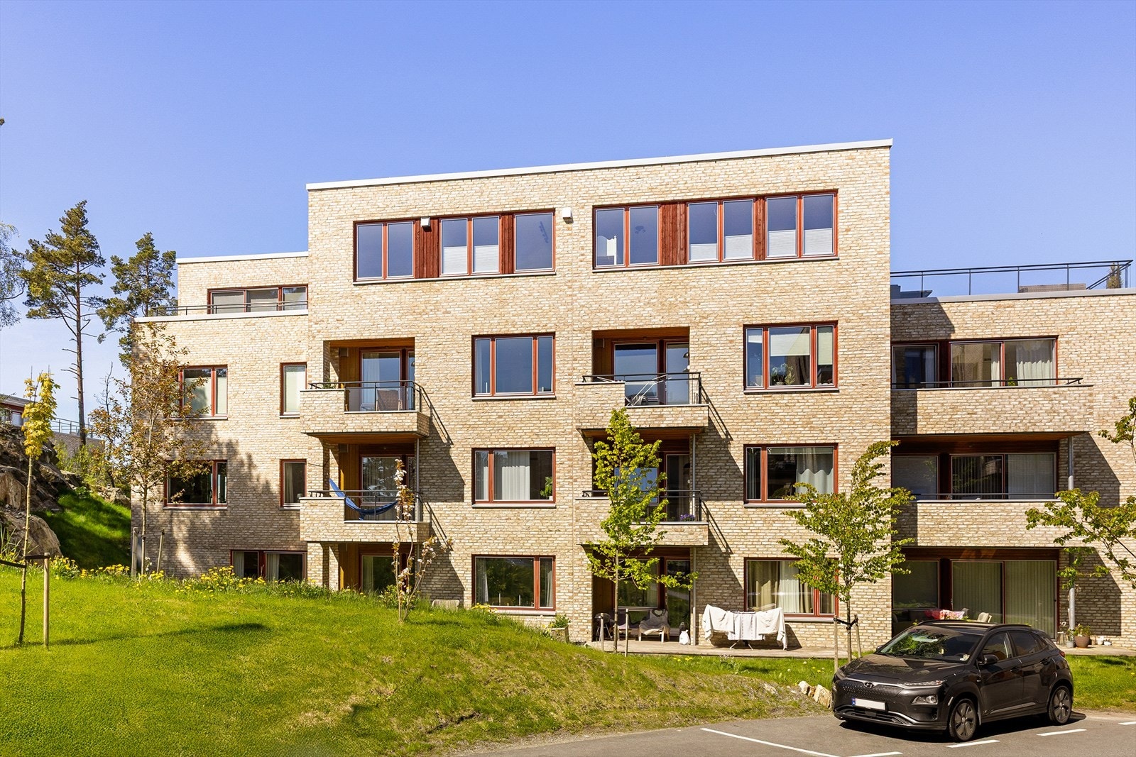 Dette er virkelig et flott boligprosjekt. Sameiet består av 115 boligseksjoner i ulik størrelse. Galleribilde