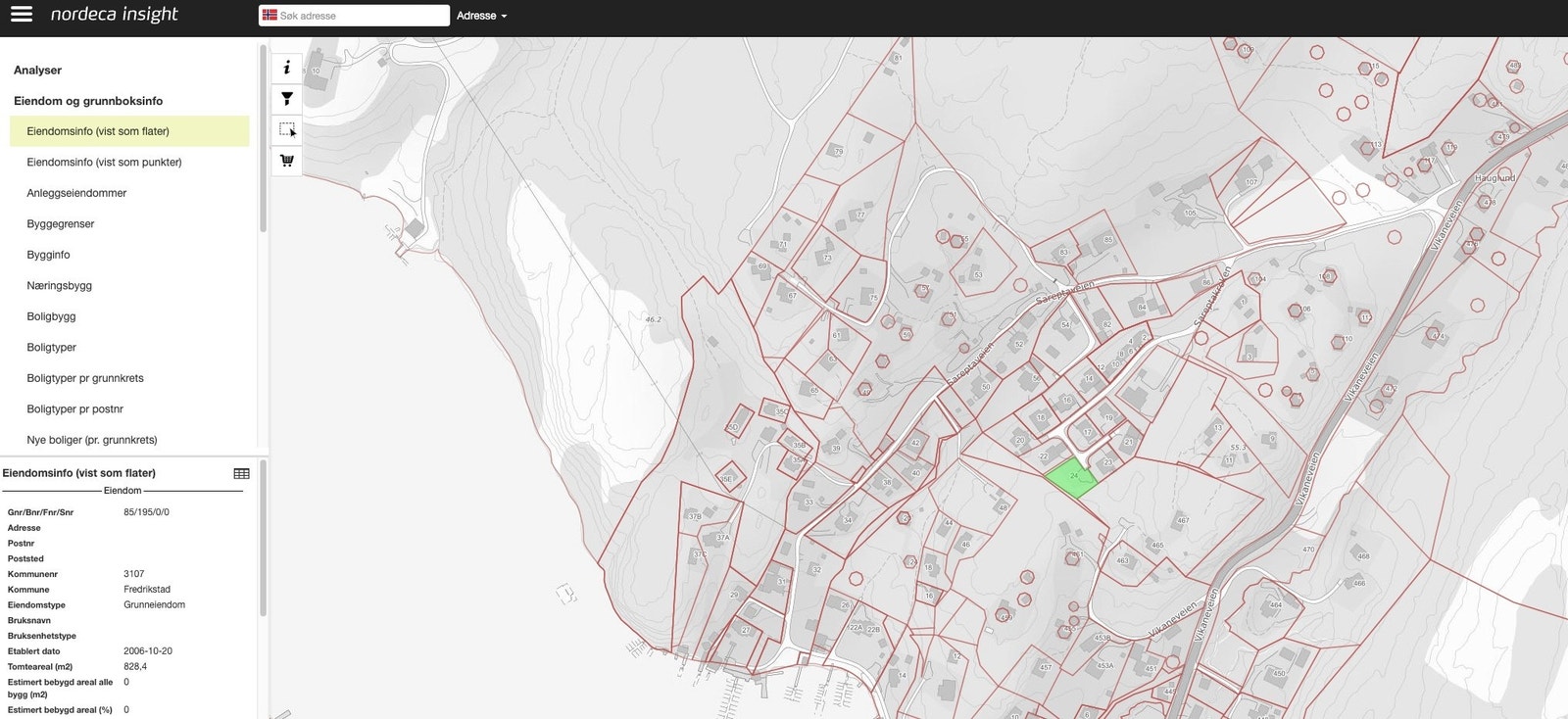 lokasjon og eiendomsinformasjon Galleribilde