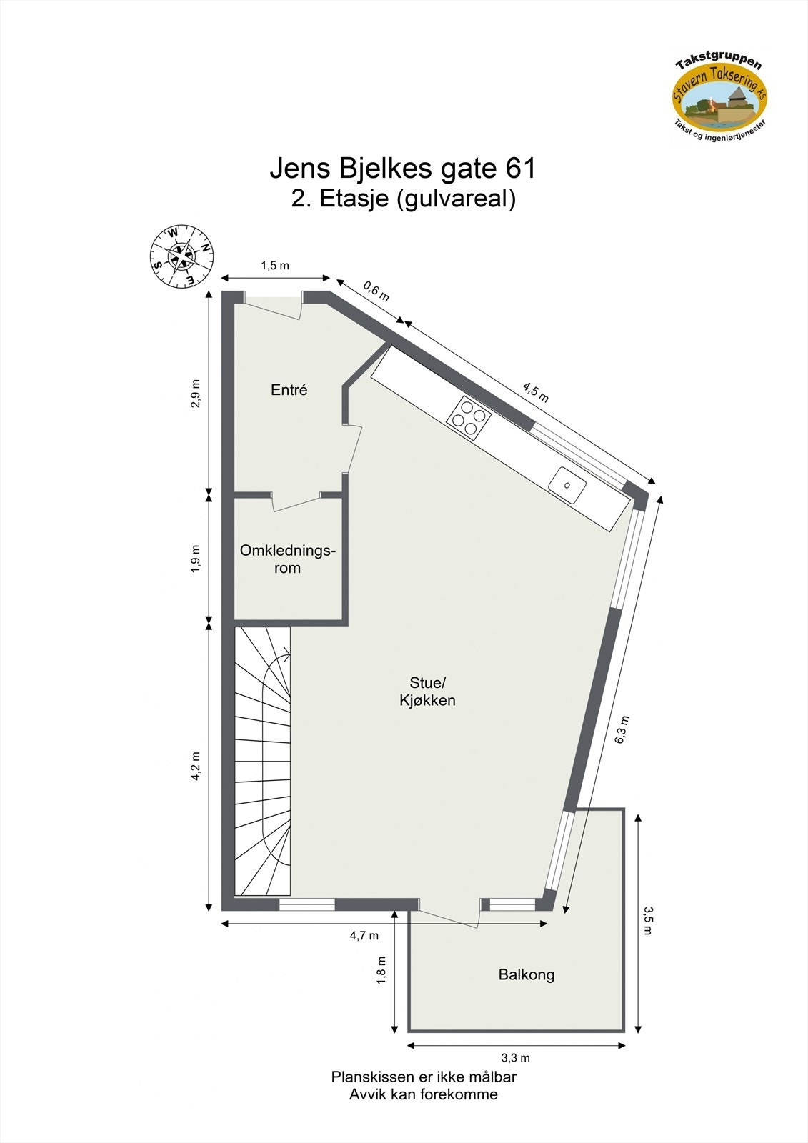Plantegning 2. etasje Galleribilde