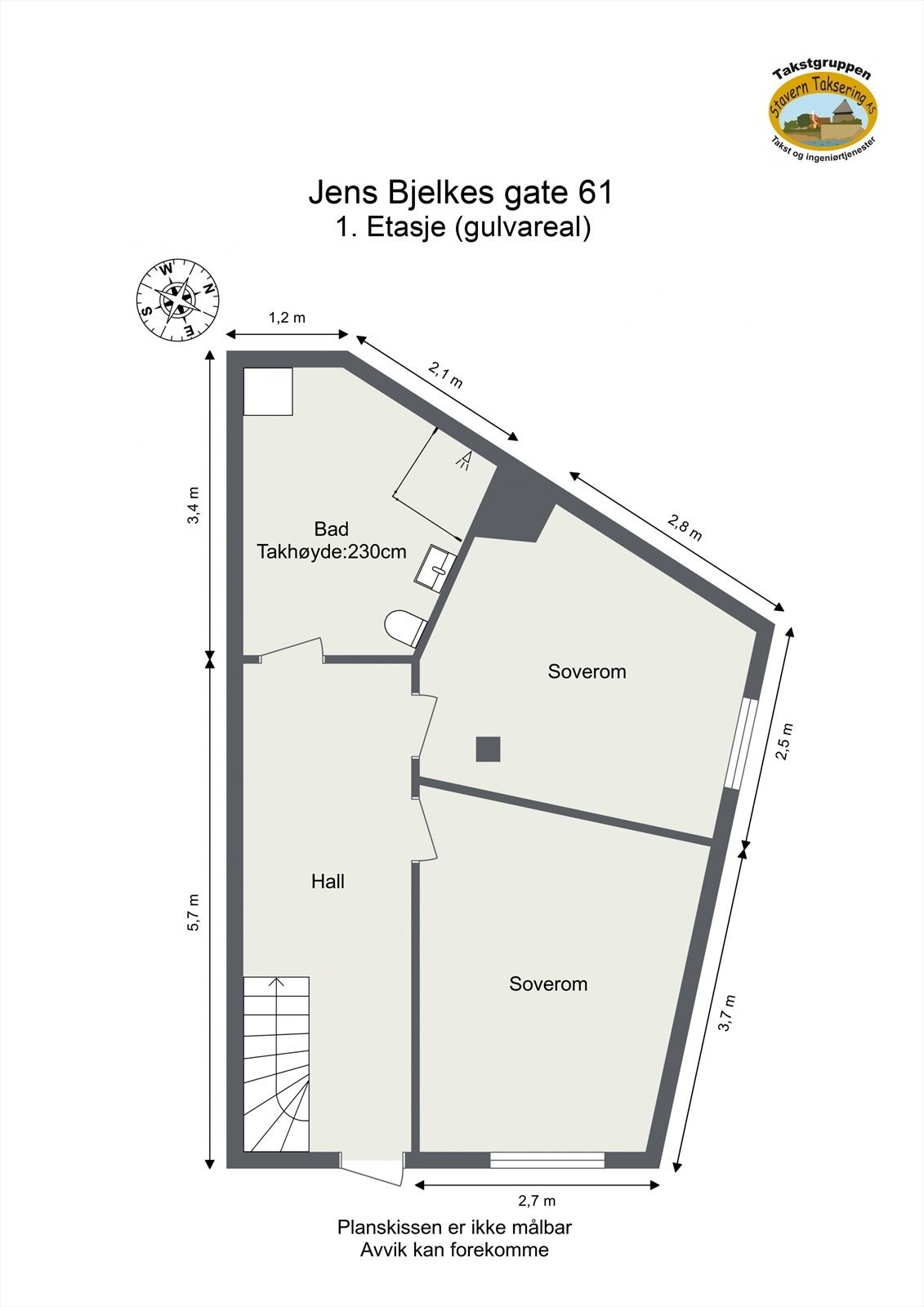 Plantegning 1. etasje Galleribilde