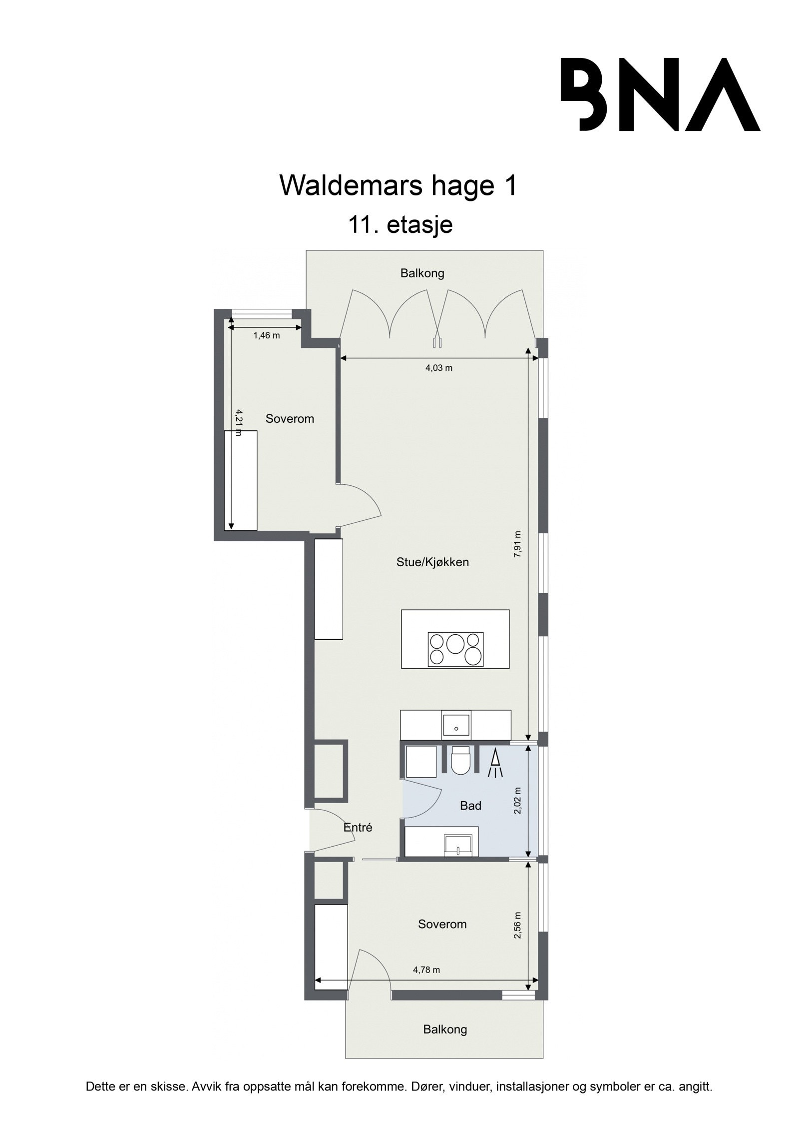 Plantegning - 11. etasje Galleribilde