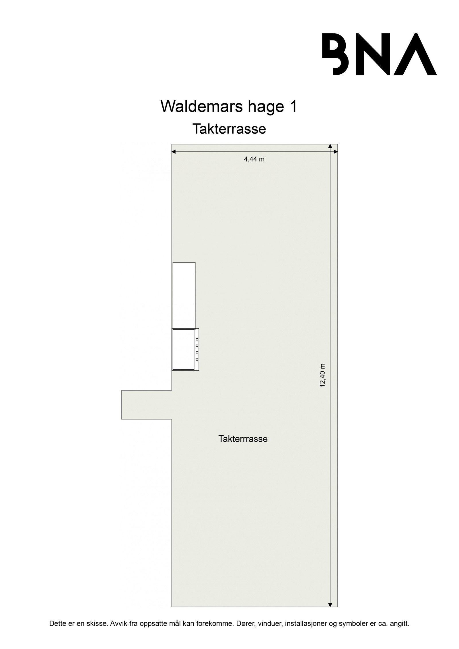 Plantegning - Takterrasse Galleribilde