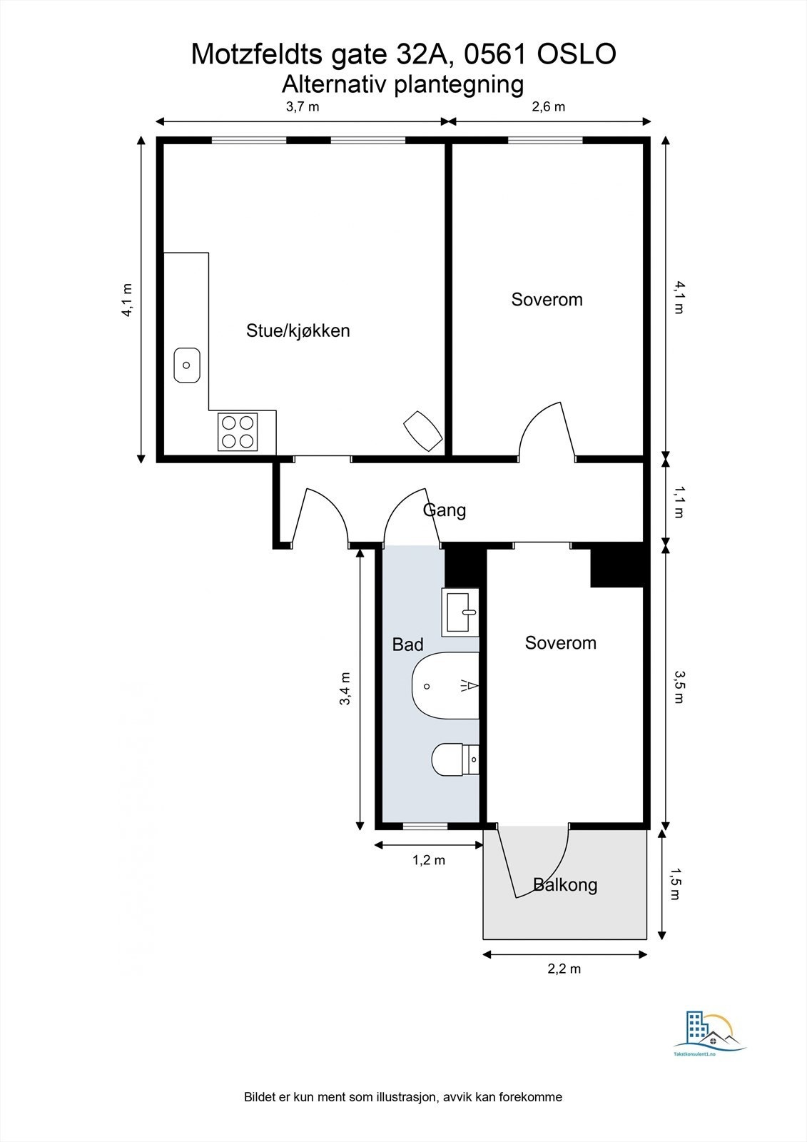 Alternativ plantegning. Galleribilde