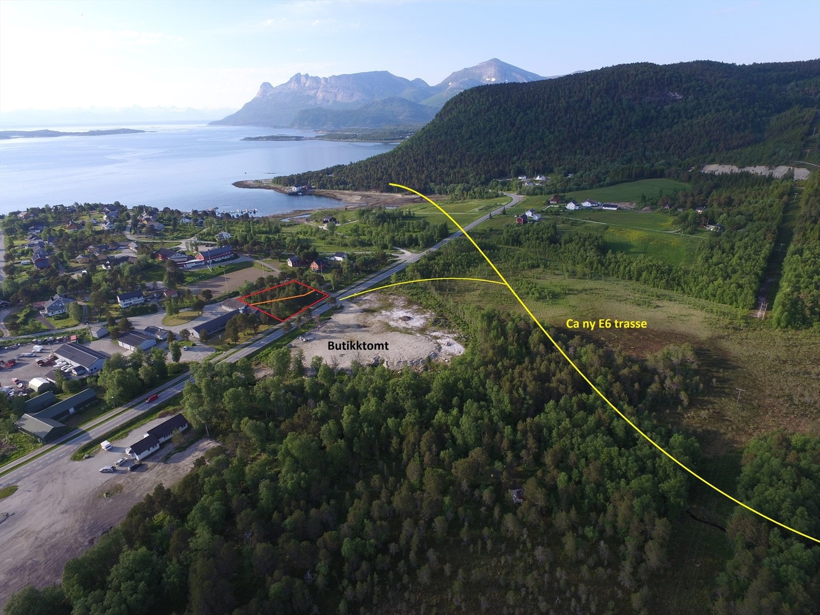Trasé for eventuell ny E6 - Dette er bare en skisse og ingen fasit for hvordan det eventuelt kan bli. Galleribilde