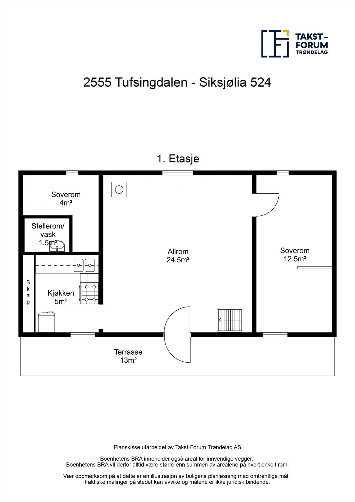 Planskisse 1. etasje. Galleribilde