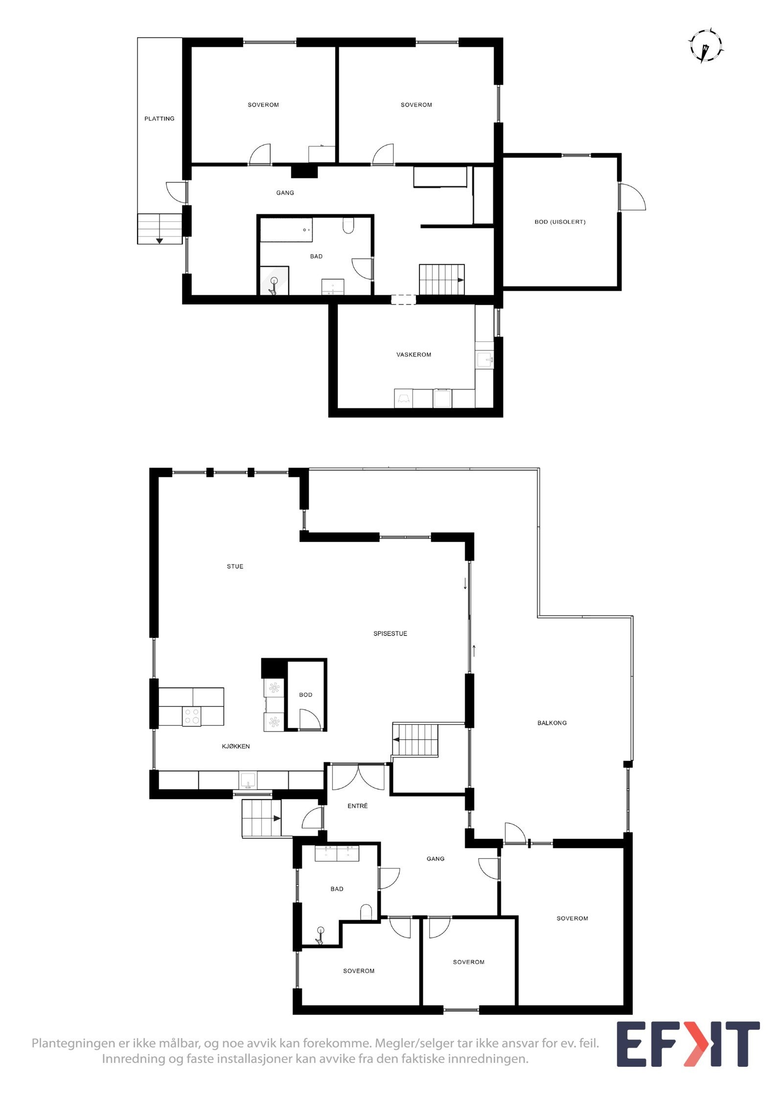 Plantegning begge plan. Velkommen til visning! Galleribilde