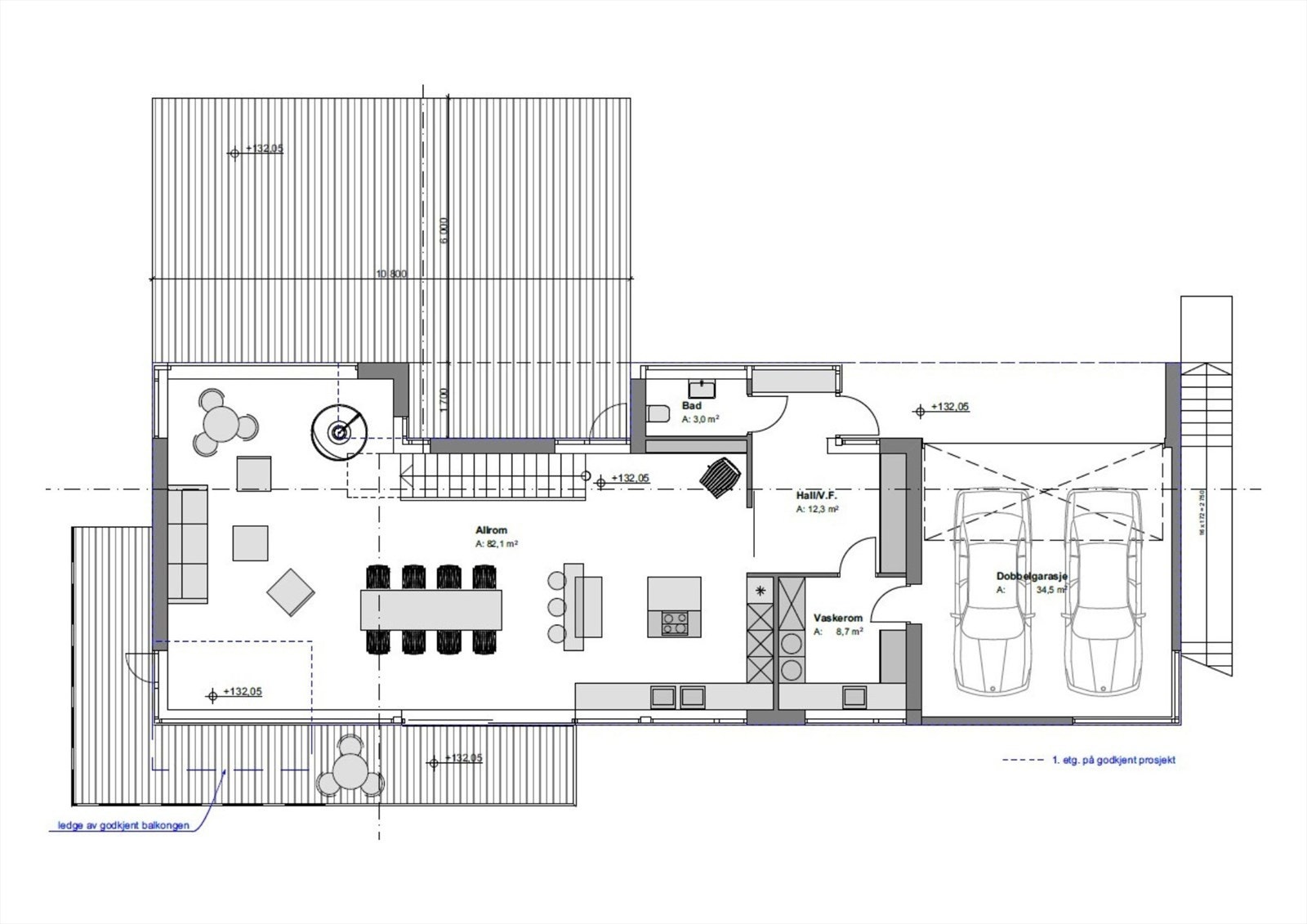 Plantegning 1. etasje. Galleribilde