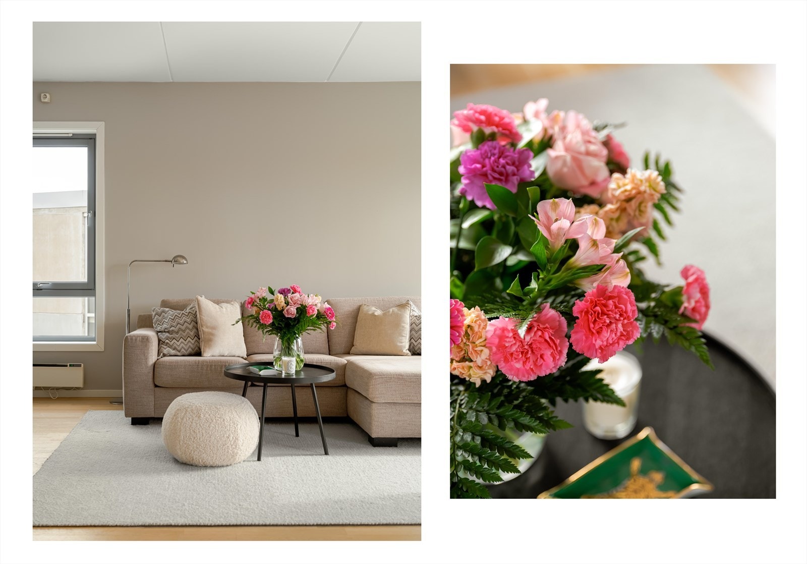 Leiligheten har en svært effektiv planløsning, og det er god plass til å møblere med en romslig sofagruppe i stuen. Galleribilde