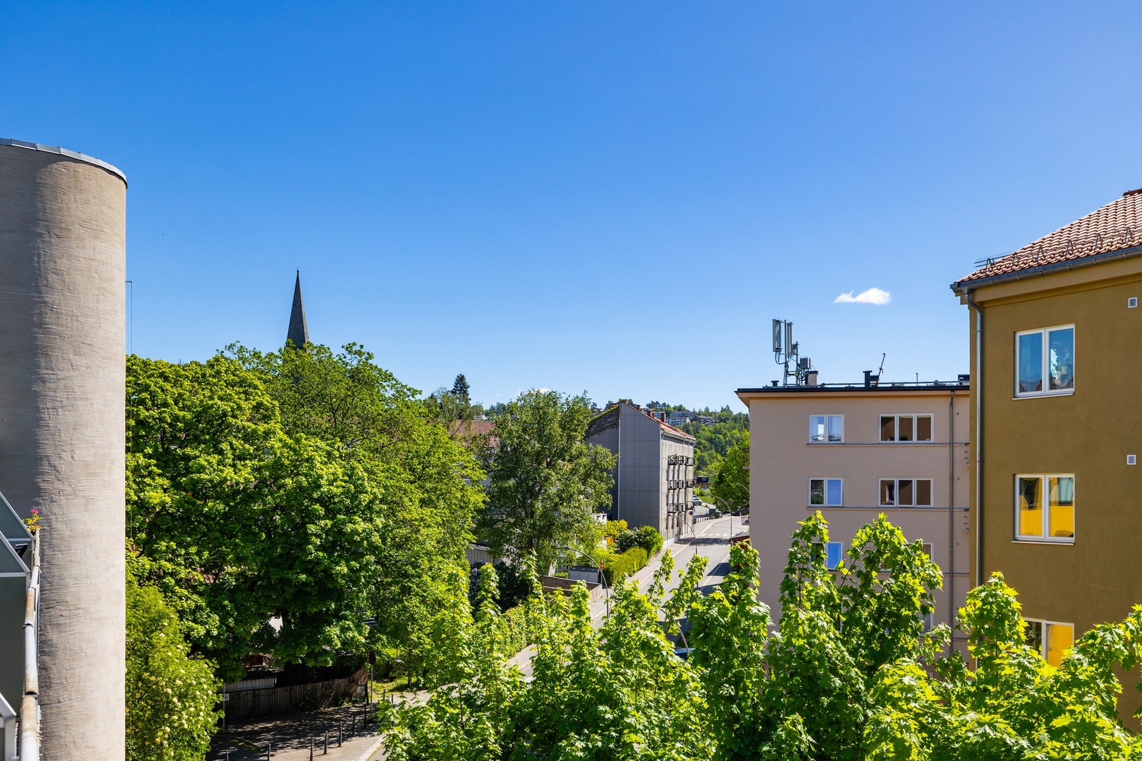 Herlig utsyn fra balkongen. Galleribilde