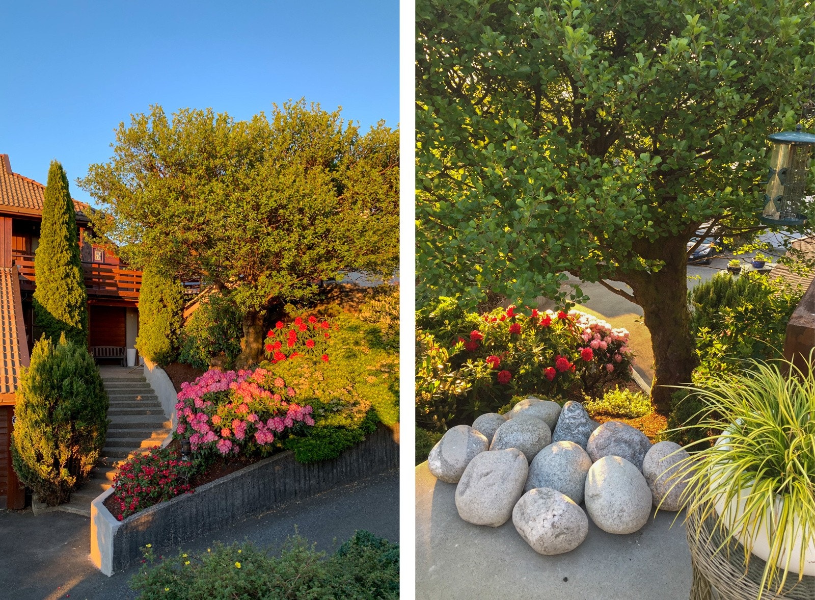 Eiendommen er svært pent opparbeidet med bed, blomster og beplantning. Galleribilde