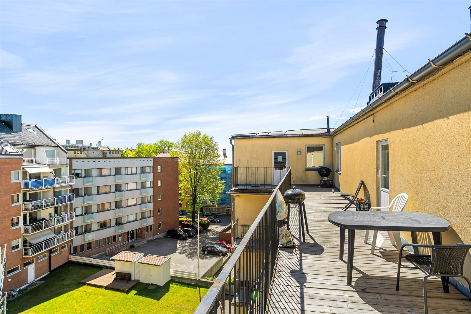 Felles takterasse med gode solforhold Galleribilde