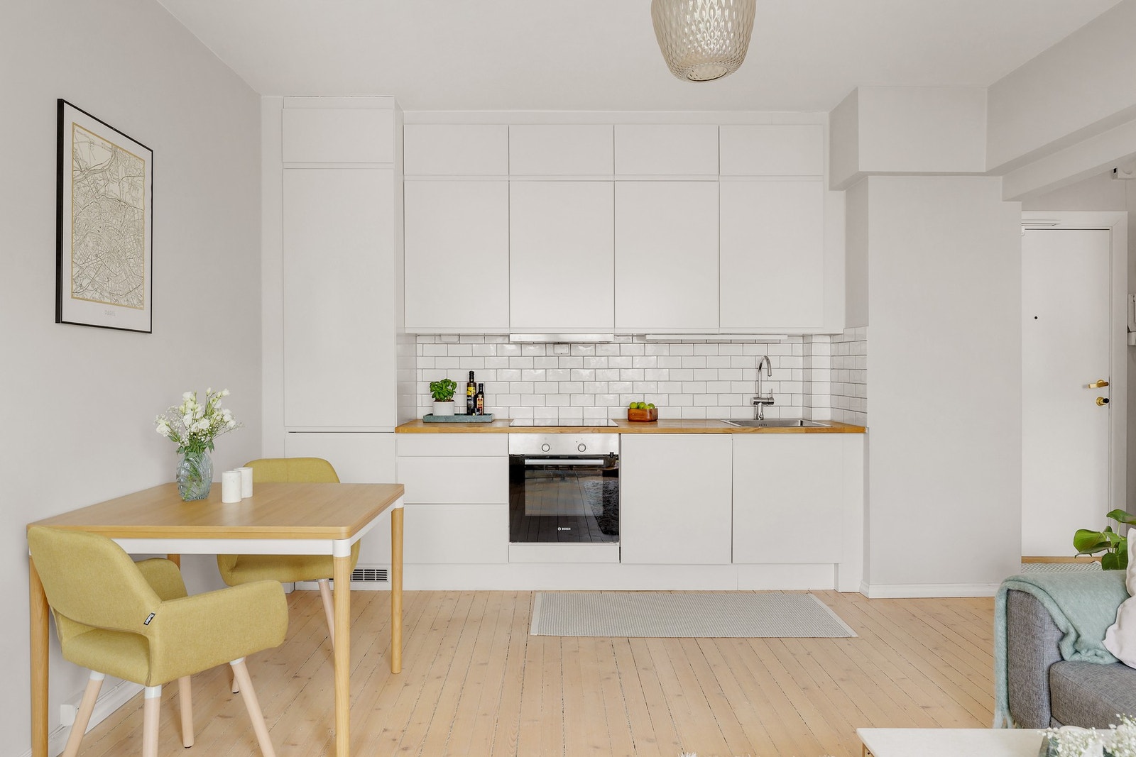 Delikat kjøkkenet som ble flyttet i 2015 for å etablere soverom. Galleribilde