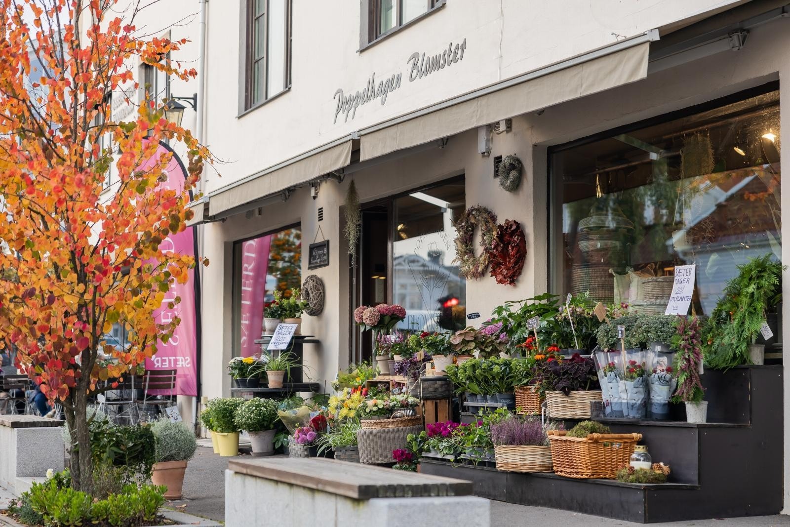 Koselig blomsterforretning, Poppelhagen Blomster. Galleribilde