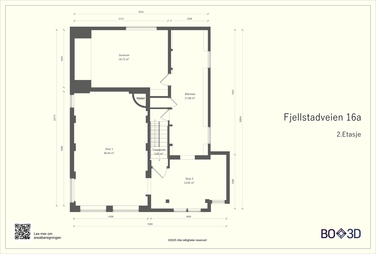 Plantegning 2.etg Galleribilde