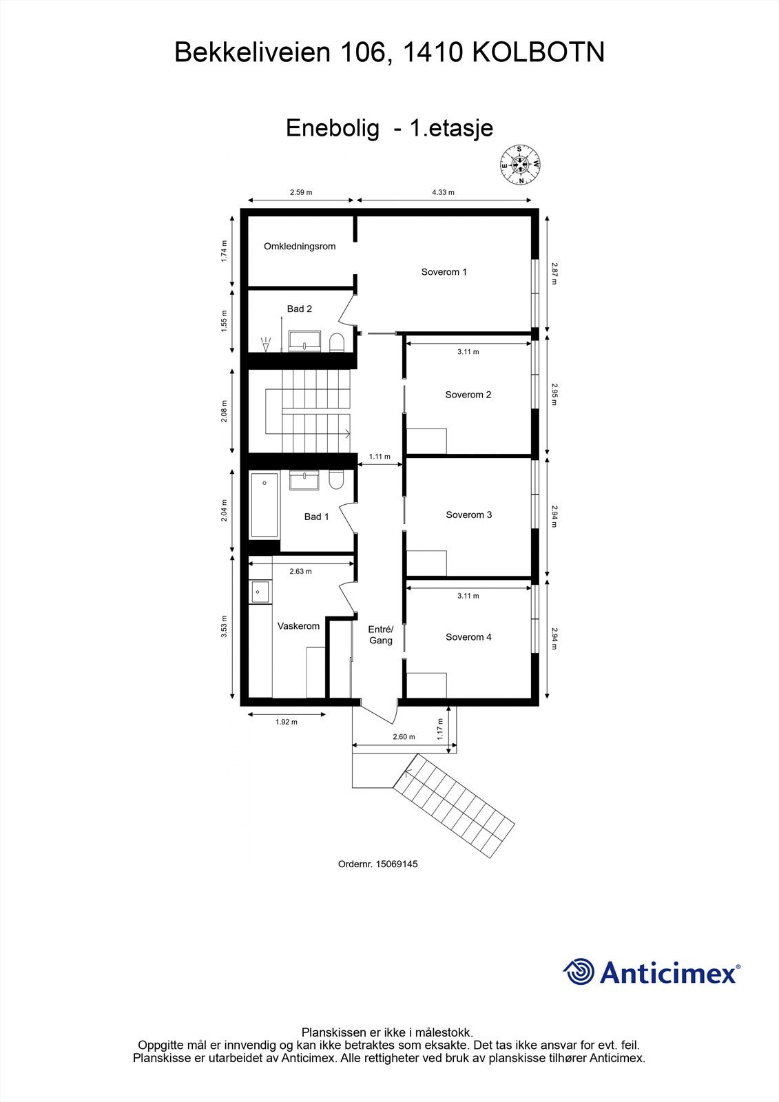 Vi starter med plantegning slik at du får orientert deg i 1. etasje! Galleribilde