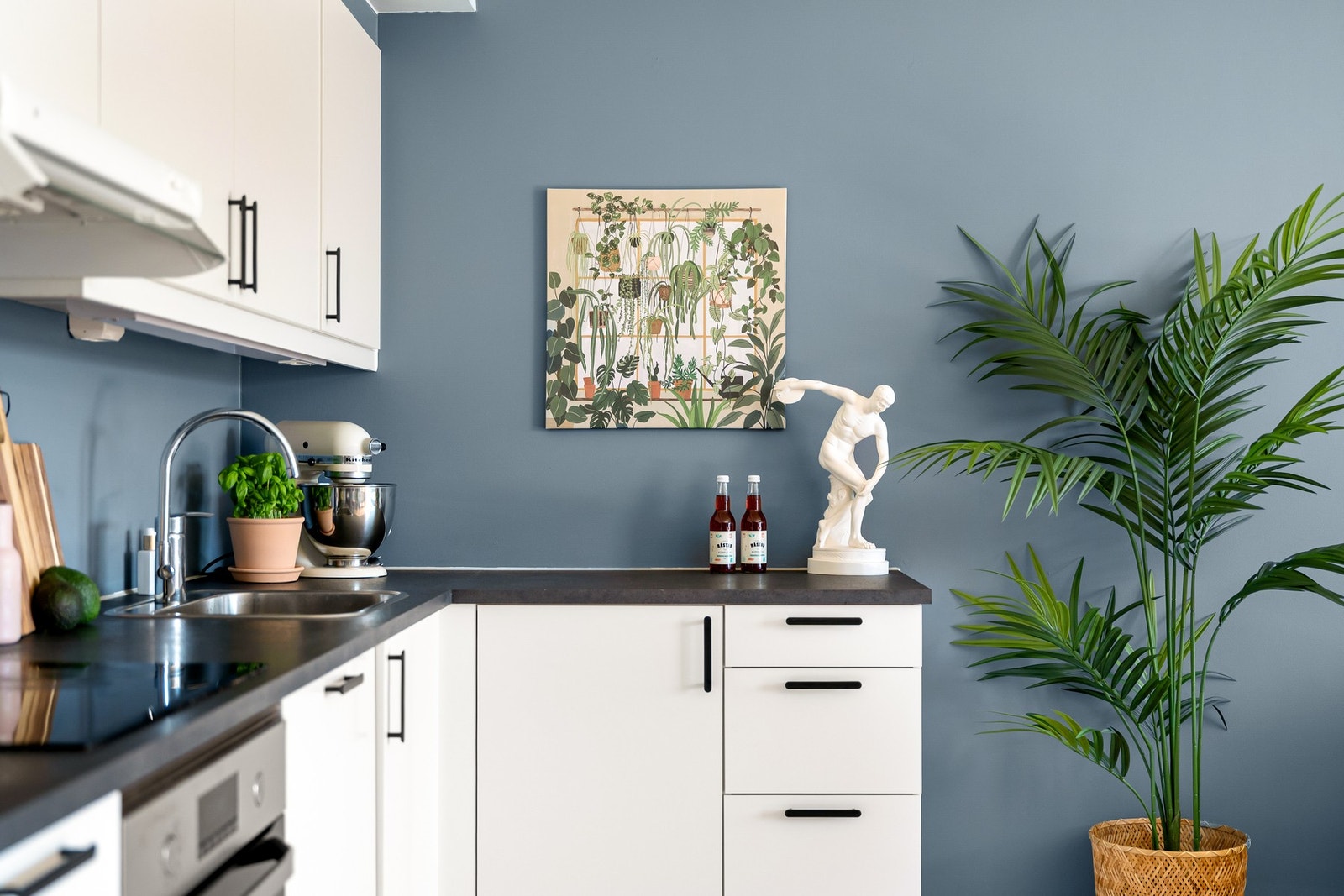 Videre er det integrerte hvitevarer som oppvaskmaskin, komfyr og induksjonstopp. Galleribilde