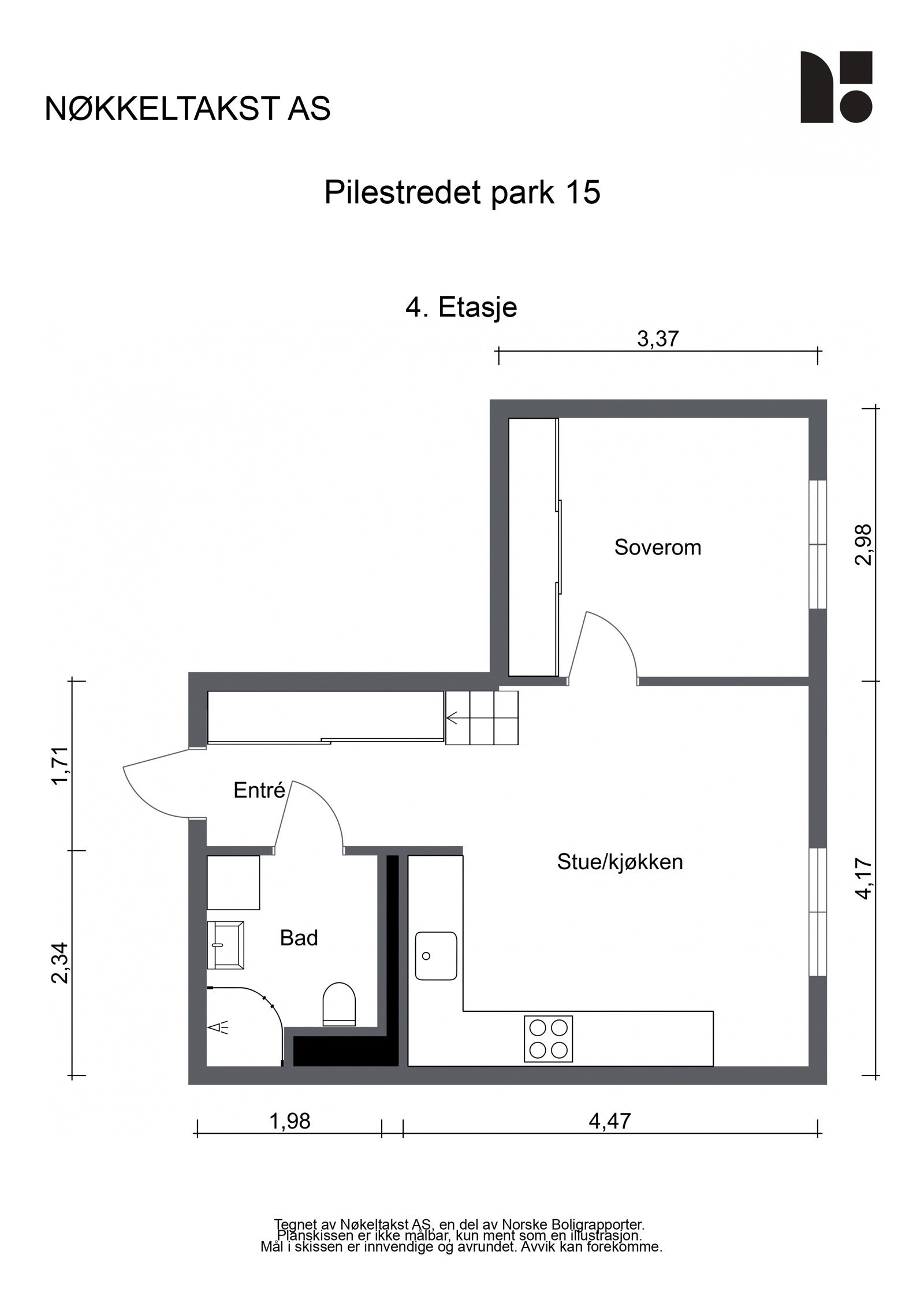 Plantegning 4. etasje Galleribilde