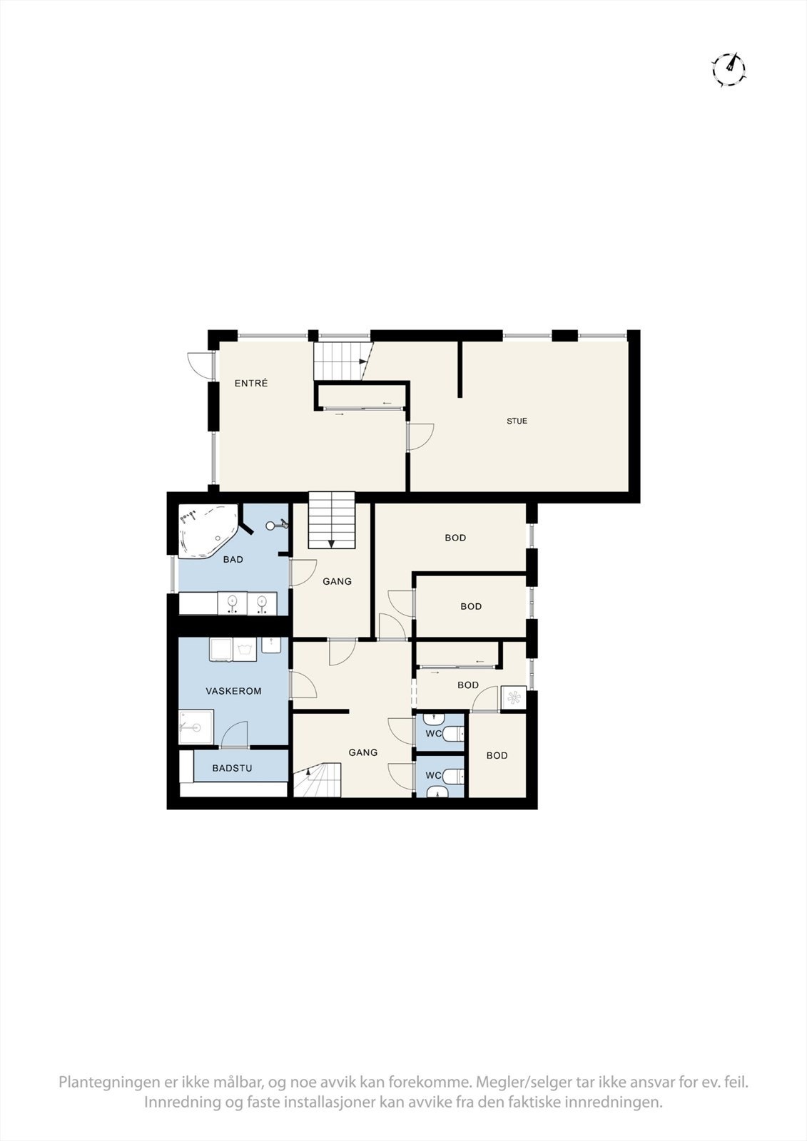 Plantegning av kjeller. Bilder følger Galleribilde