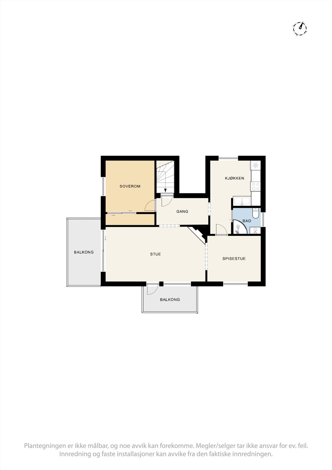 Plantegning av 2. etasje. Bilder følger Galleribilde