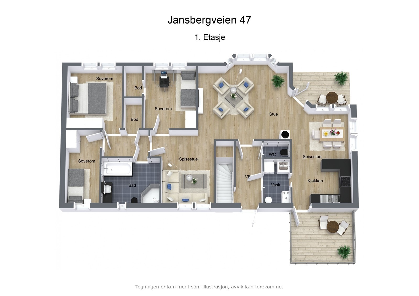 NYJansbergveien 47 - 3D - 1. Etasje Galleribilde
