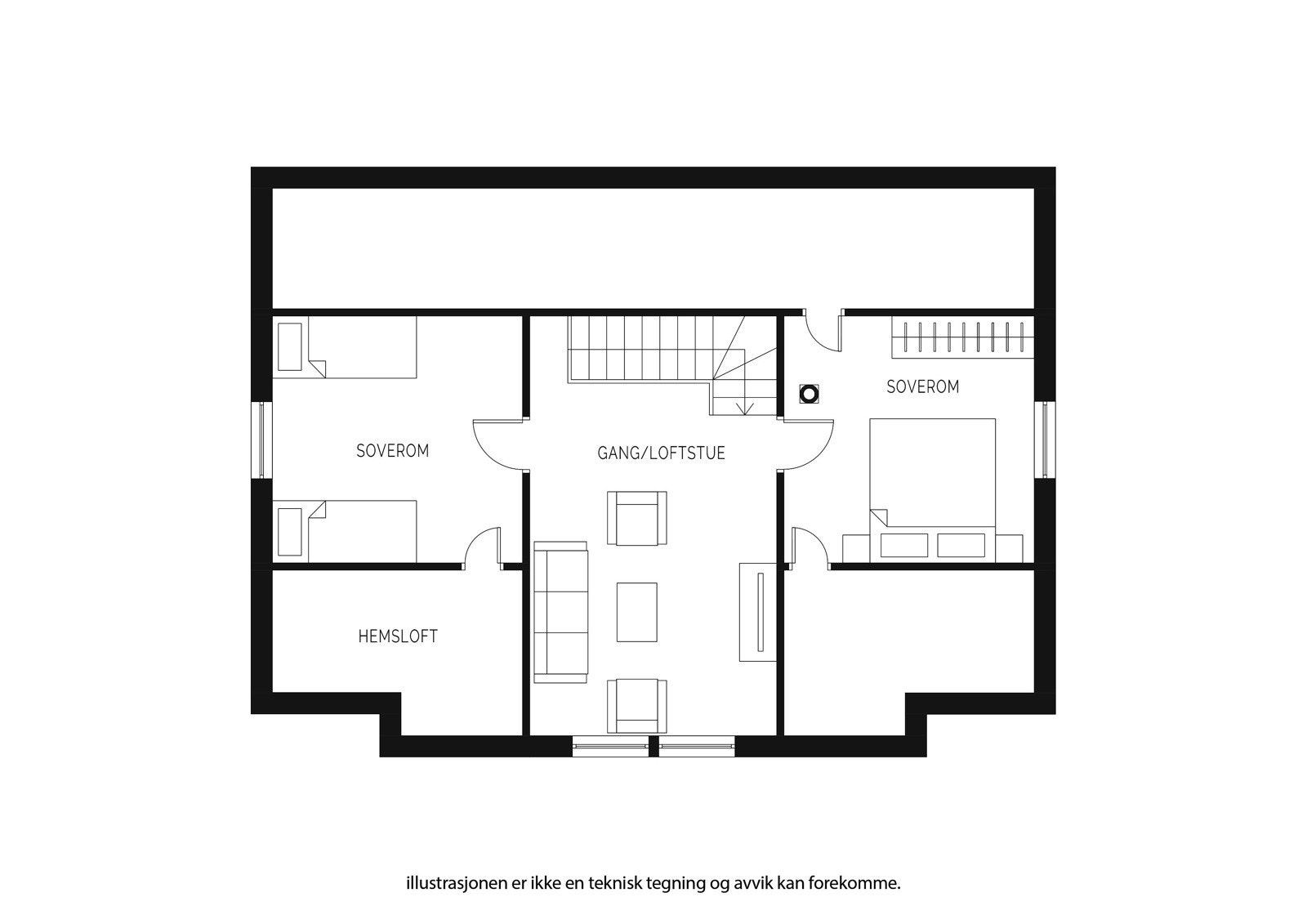 Plantegning 2. etasje Galleribilde