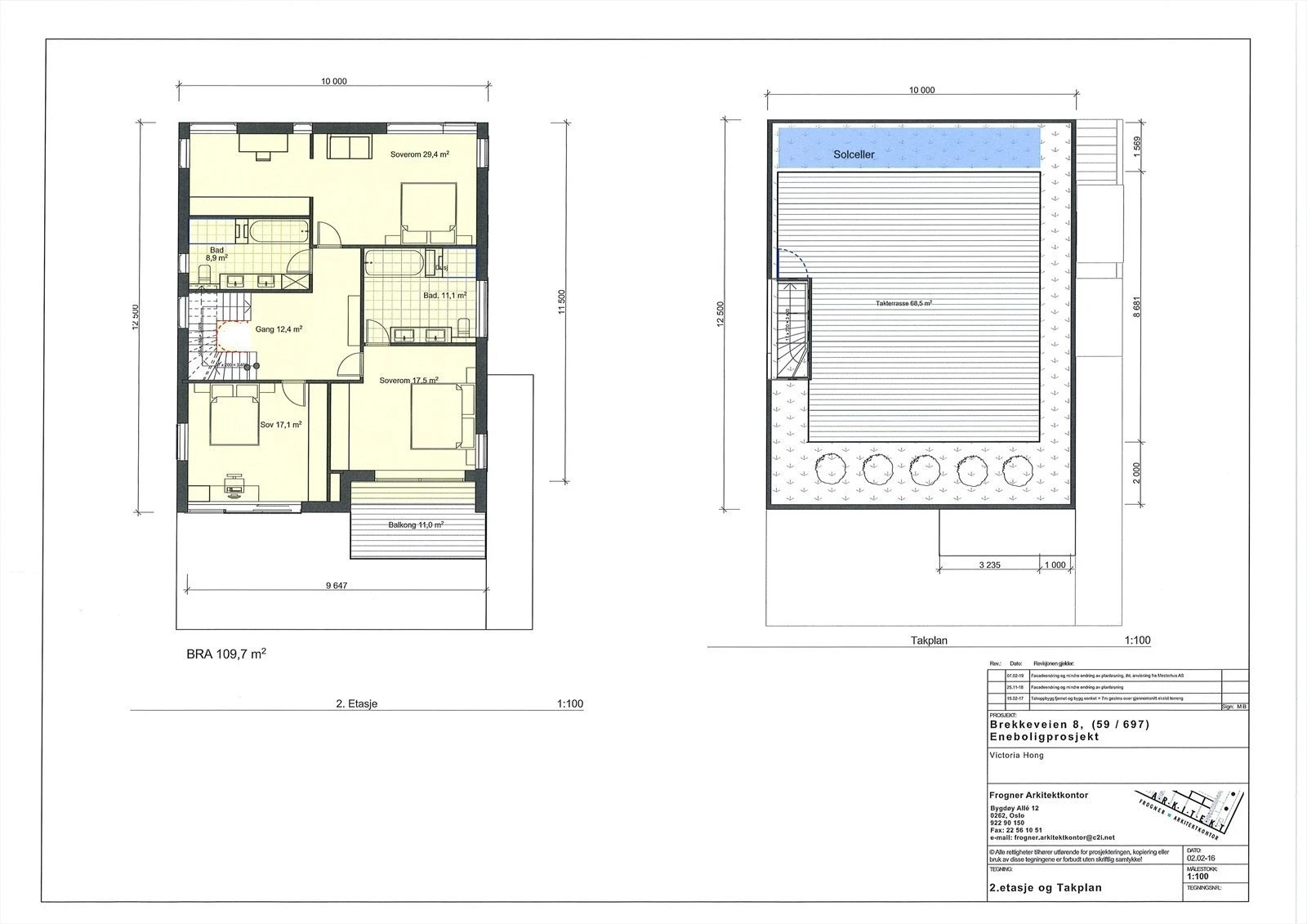 Plantegning 2. etasje og takterrasse. Galleribilde