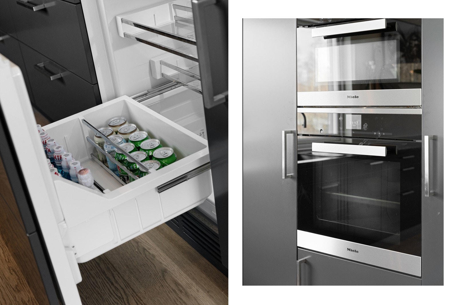 Integrert kjøleskuff, stekeovn og kombinert mikro/stekeovn. Galleribilde