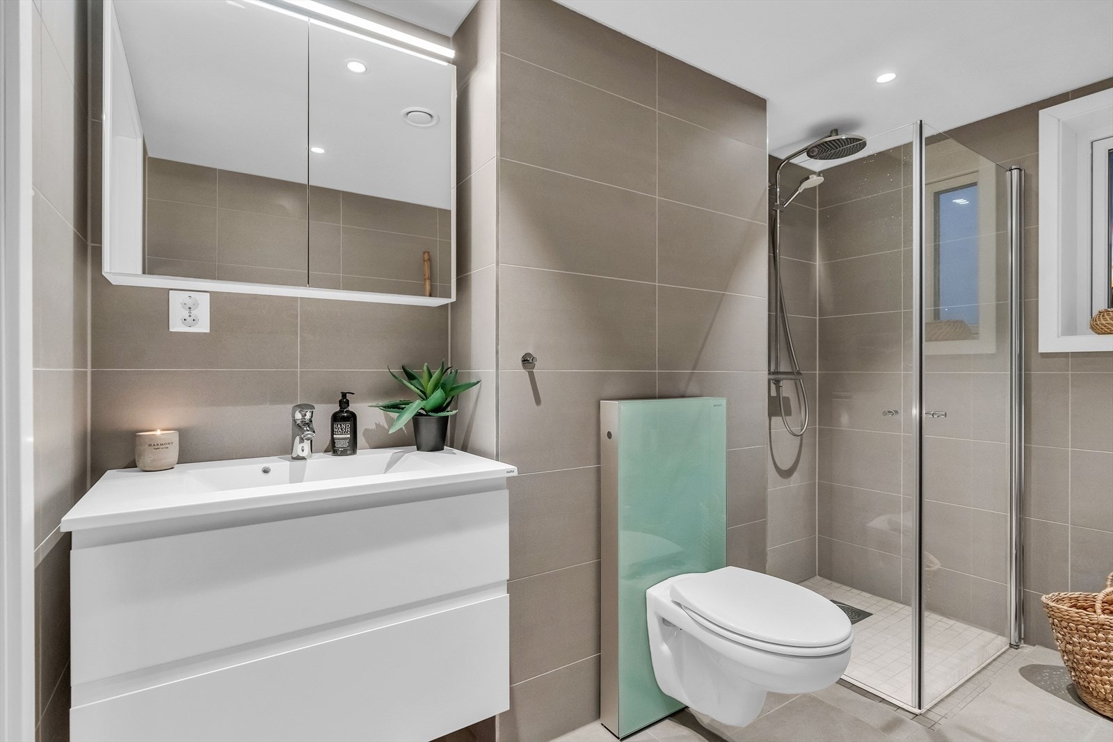 Det er opplegg for vaskemaskin. Galleribilde