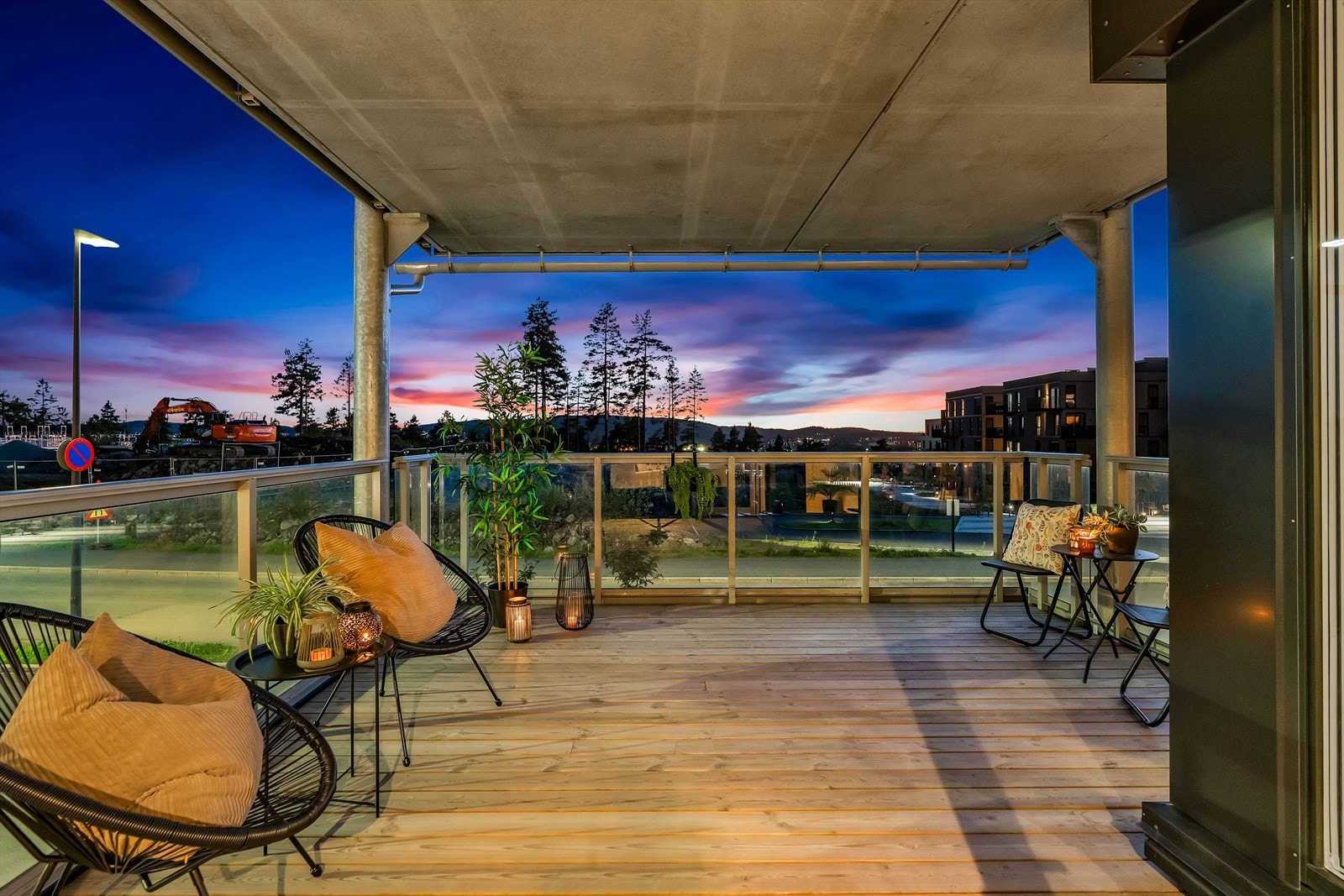 Vestvendt balkong på ca. 18 kvm. Galleribilde