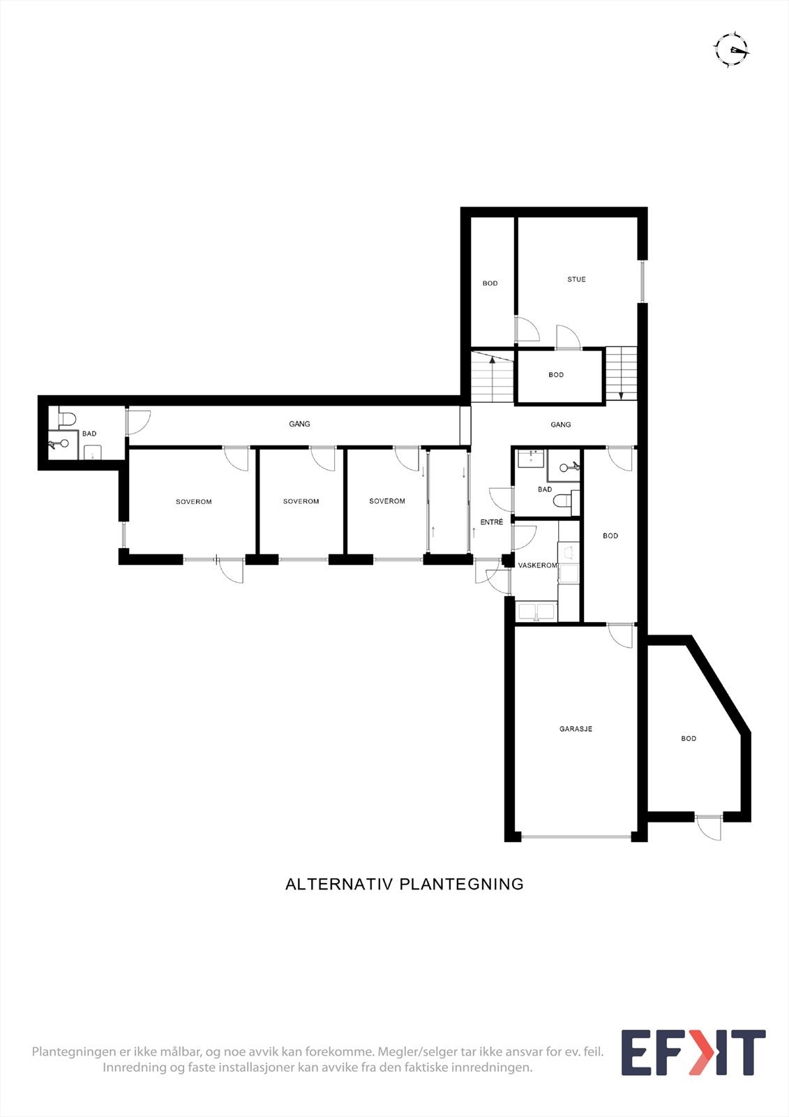 Alternativ plantegning 1. etasje Galleribilde