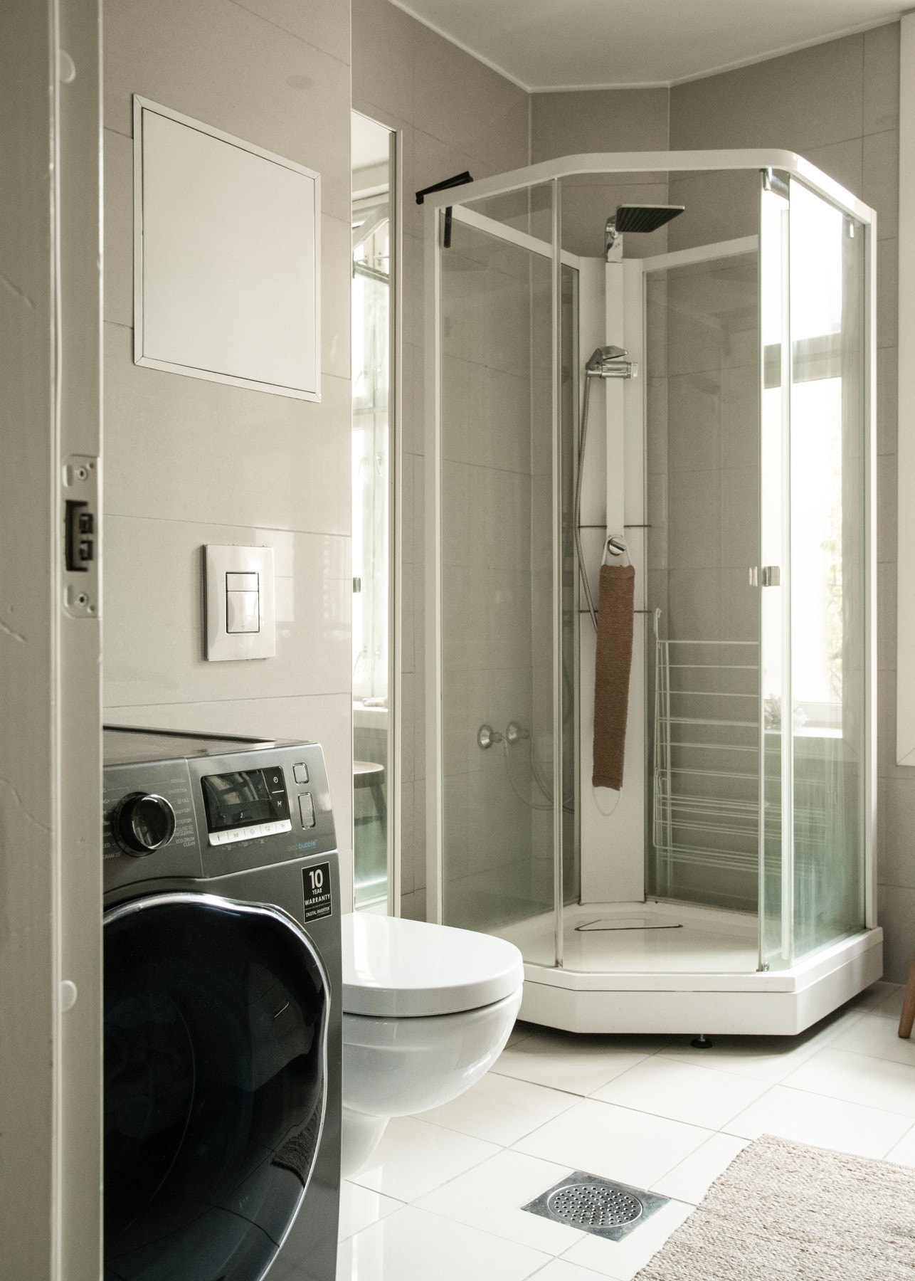 I tillegg er det opplegg og plass for vaskesøyle med både vaskemaskin og tørketrommel. Galleribilde