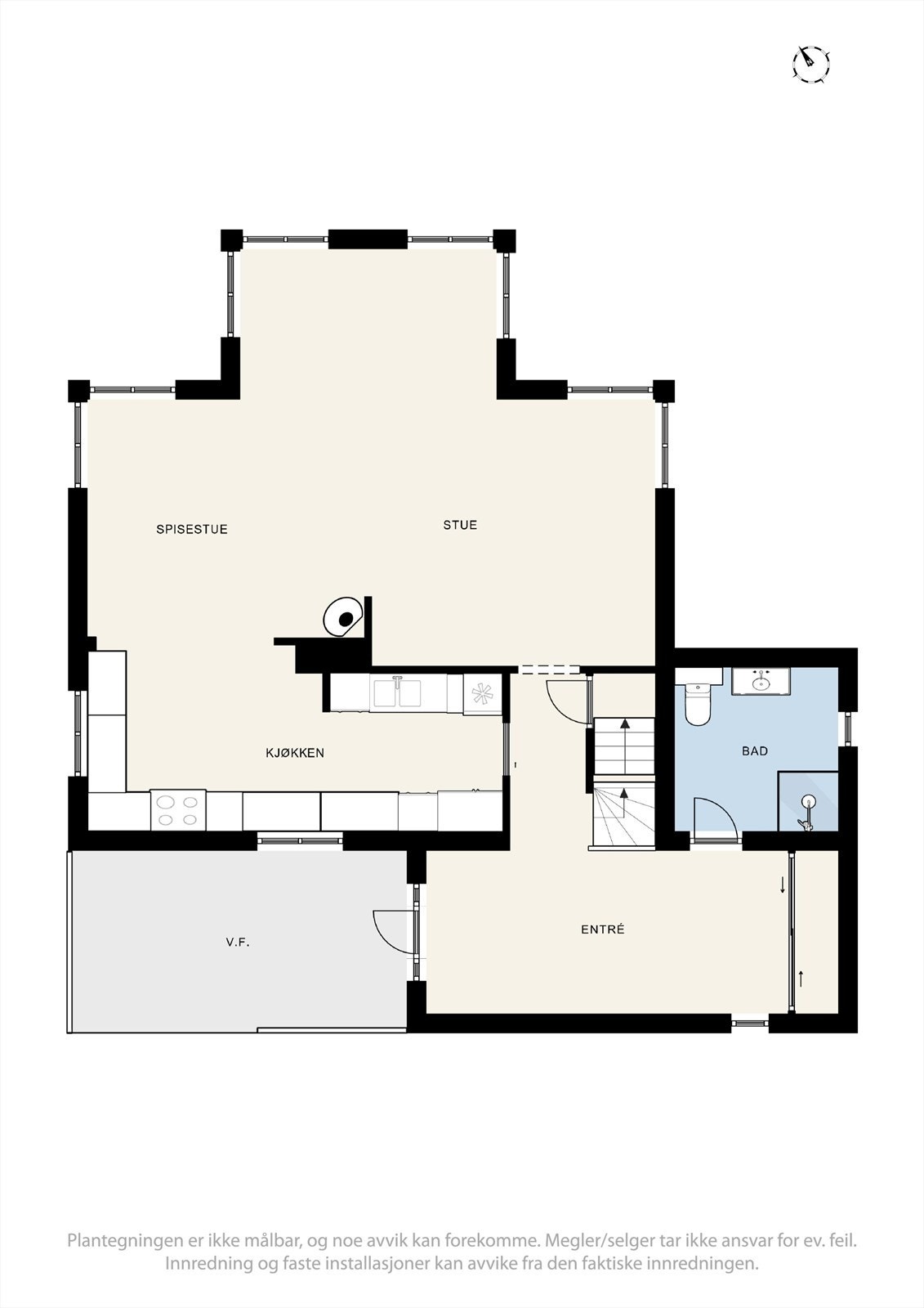 Plantegning 1. etg. Galleribilde