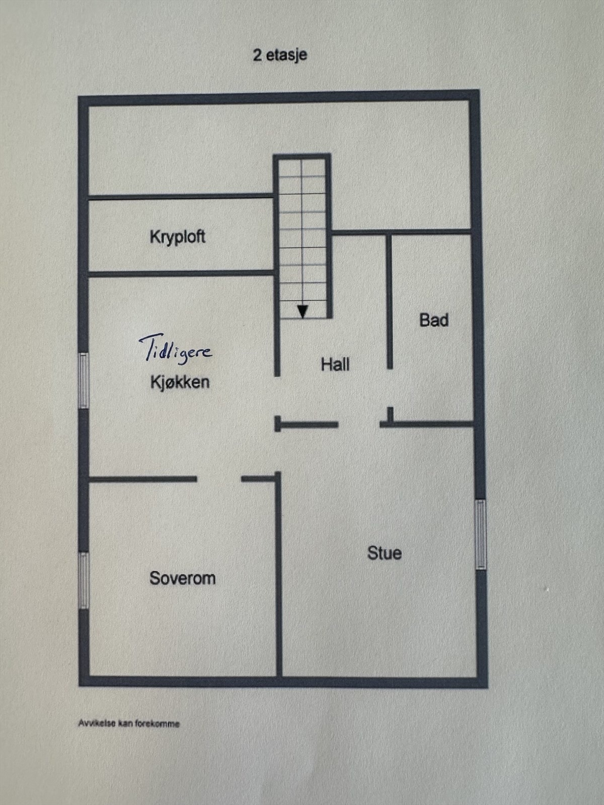 Plantegning andre etasje Galleribilde