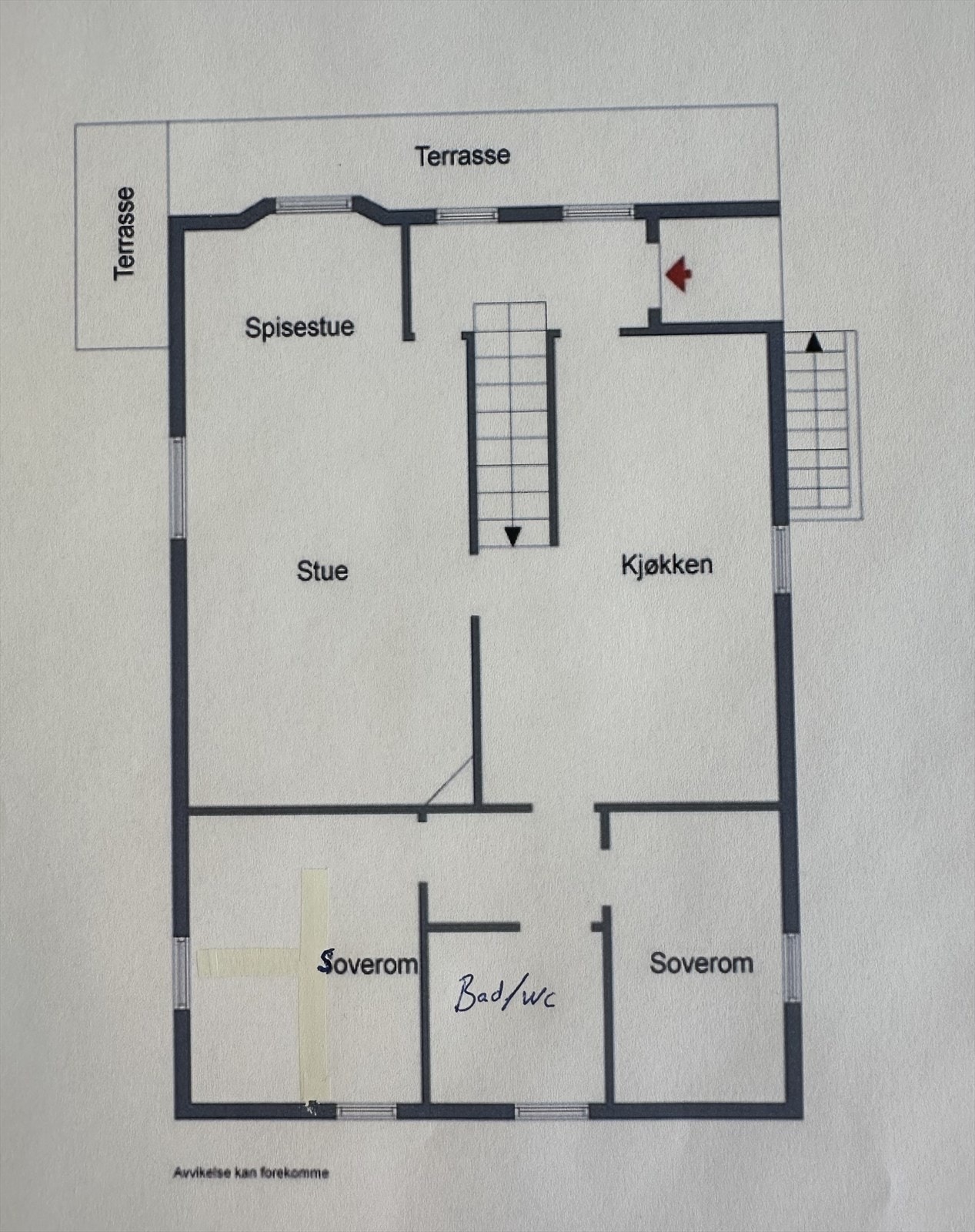 Plantegning første etasje Galleribilde