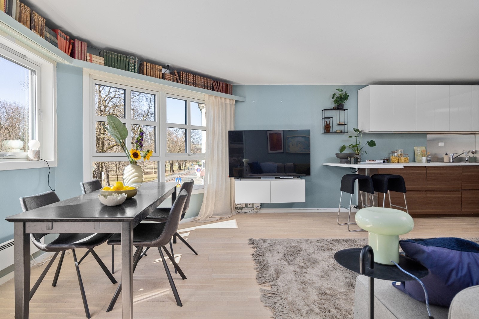 - Svært store vindusflater som gir gode lysforhold, men så å si ingen innsyn - Galleribilde