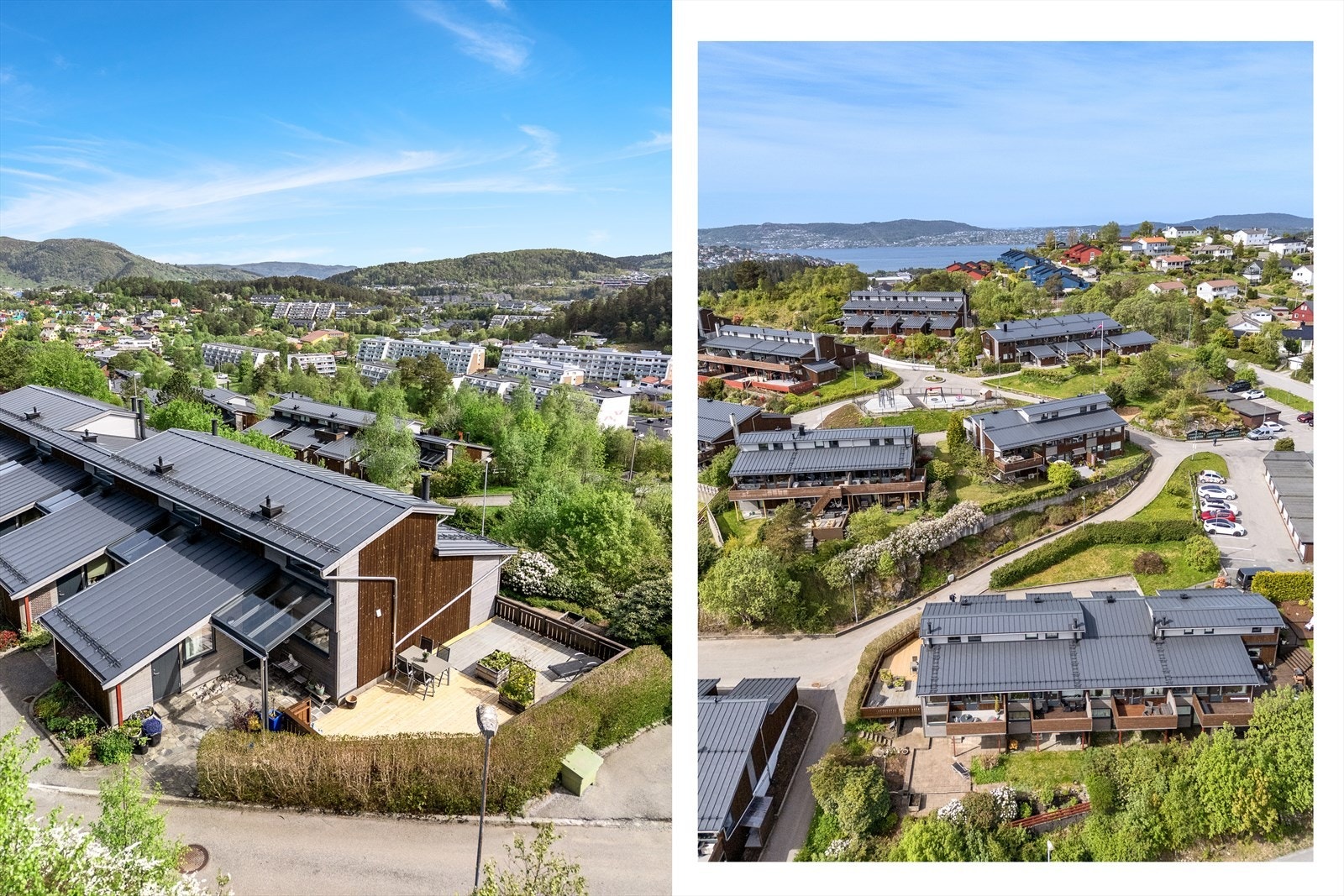 Stor terrasse ved inngangsparti Galleribilde
