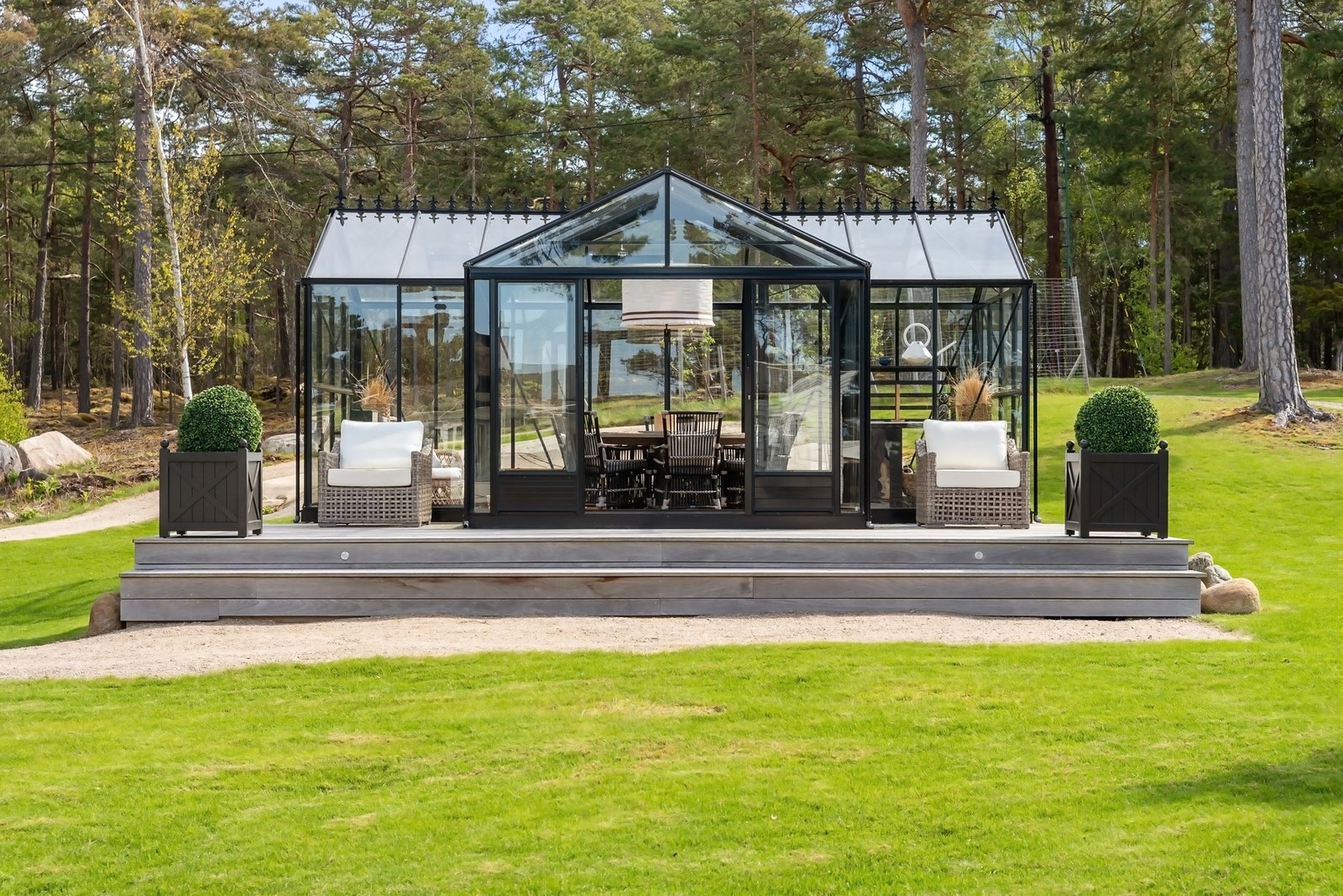 Sjarmerende Orangerie I glass og stål. Galleribilde