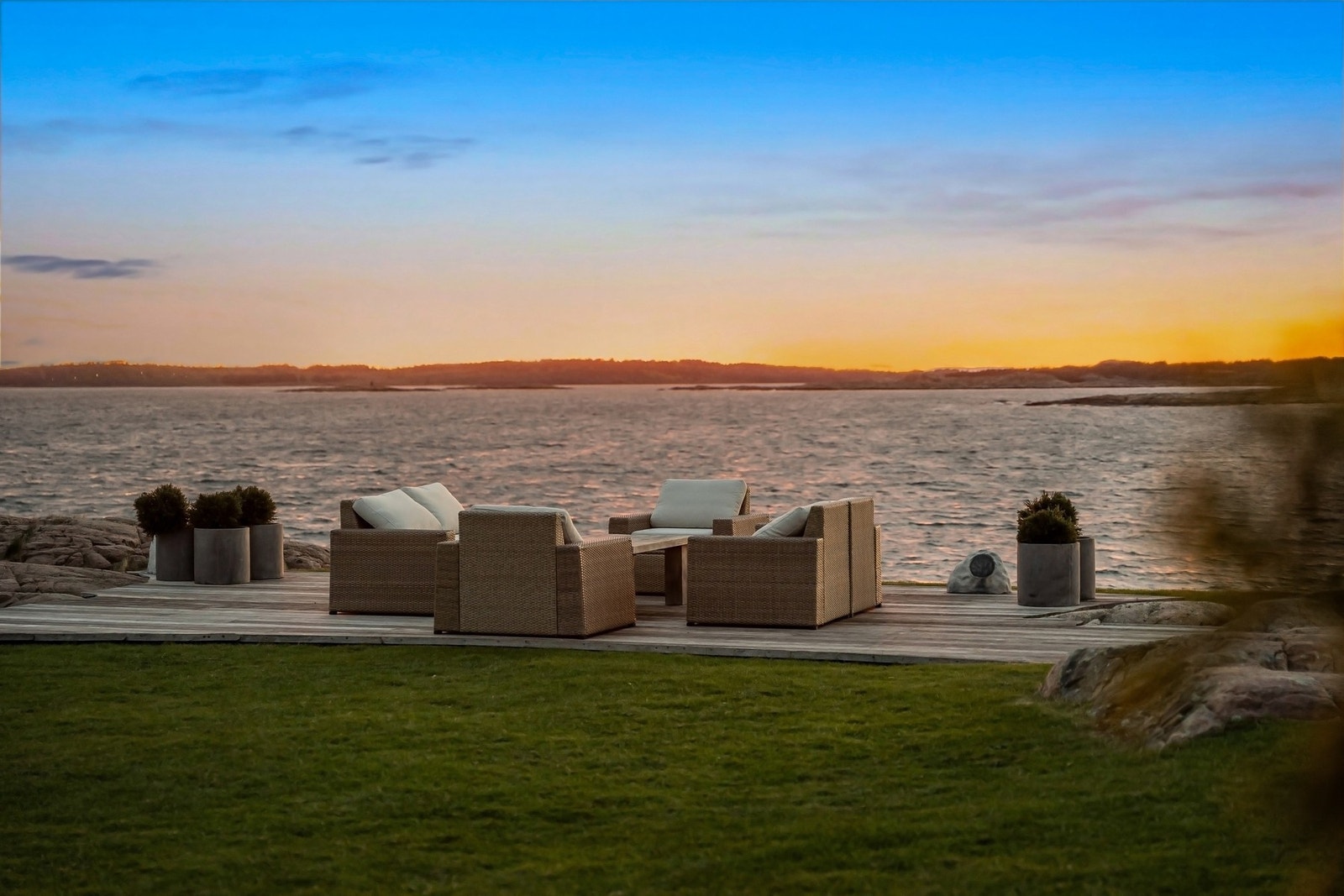 Vakker solnedgang. Galleribilde