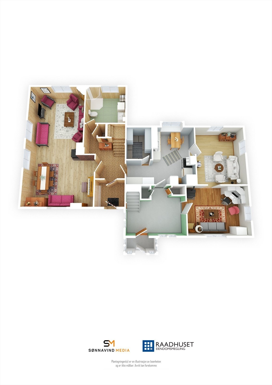 3D Plantegning | 2. Etasje Galleribilde